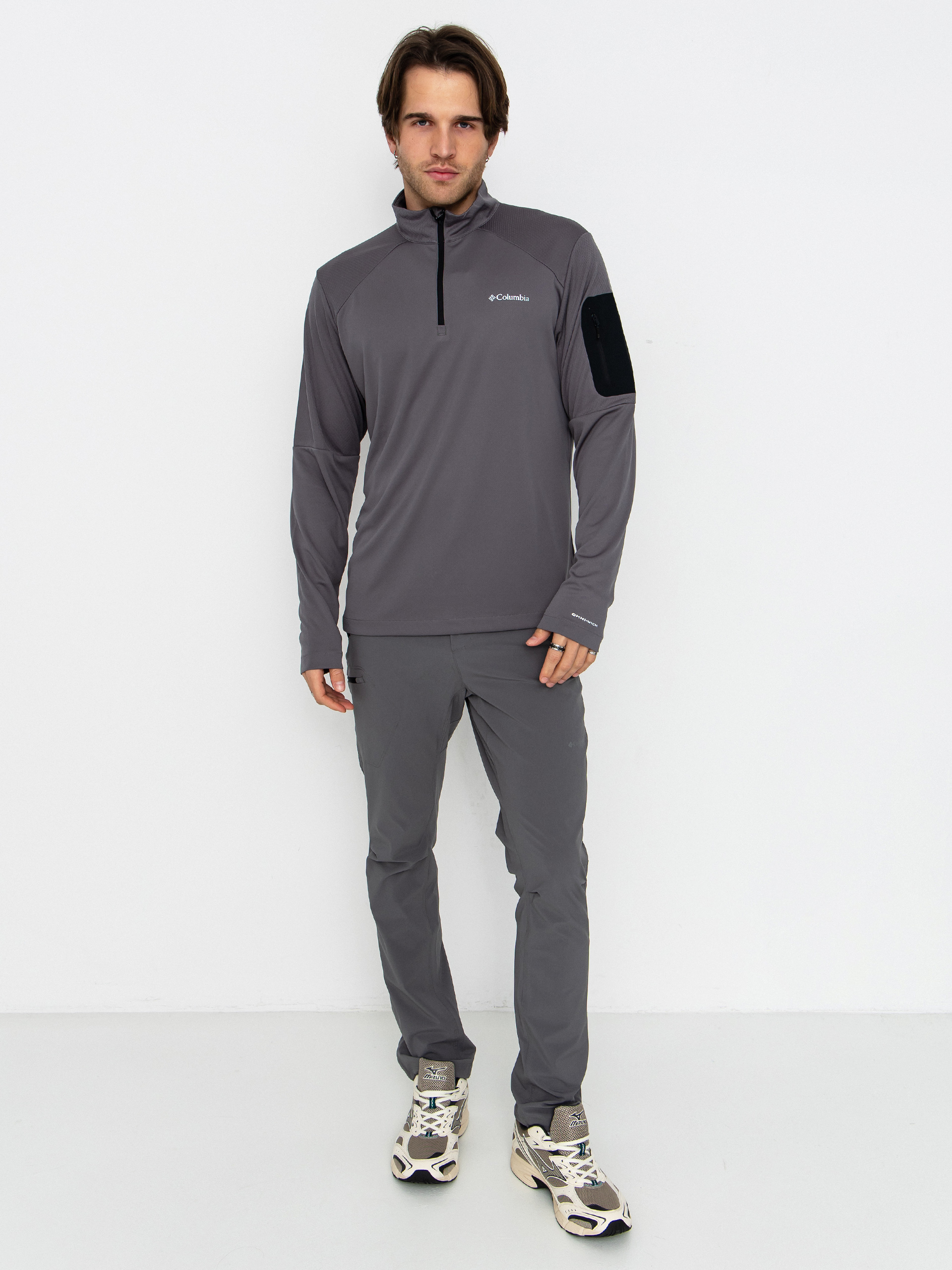 Polar Columbia Tech Knit 1/4 Zip (city grey/blac)