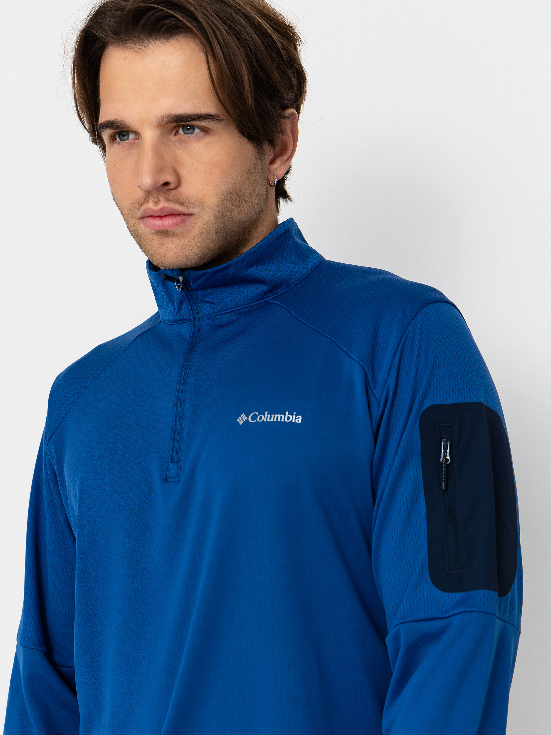 Męski Polar Columbia Tech Knit 1/4 Zip (mtn blue/coll)