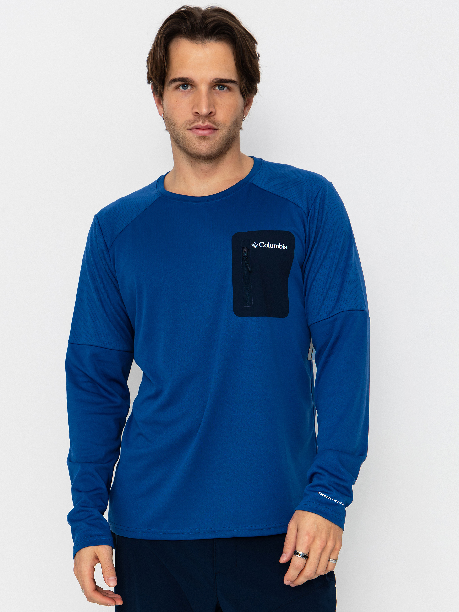 Longsleeve Columbia Tech Knit Crew (mtn blue/coll)