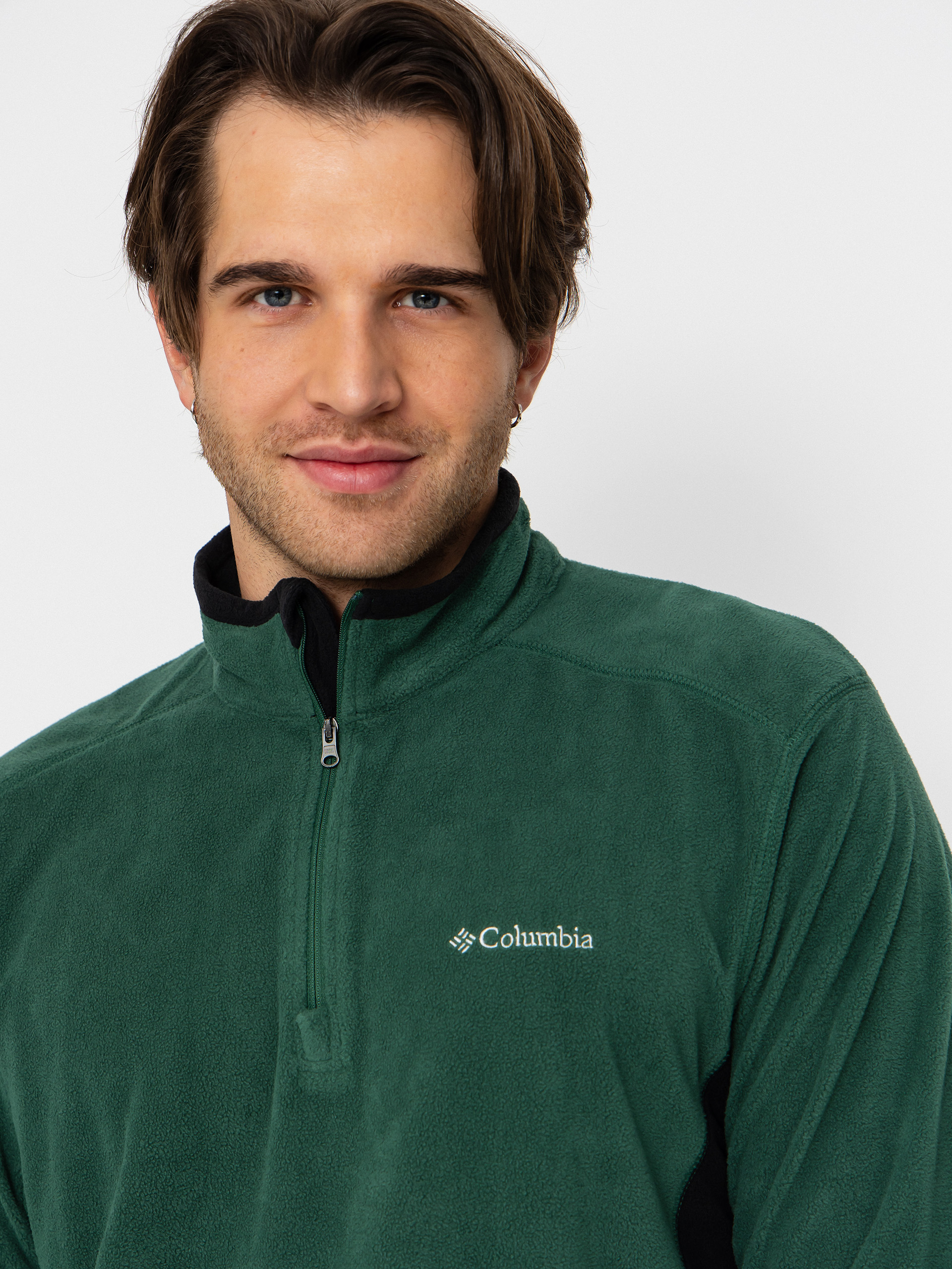 Męski Polar Columbia Klamath Range II Half Zip (rain forest/black)