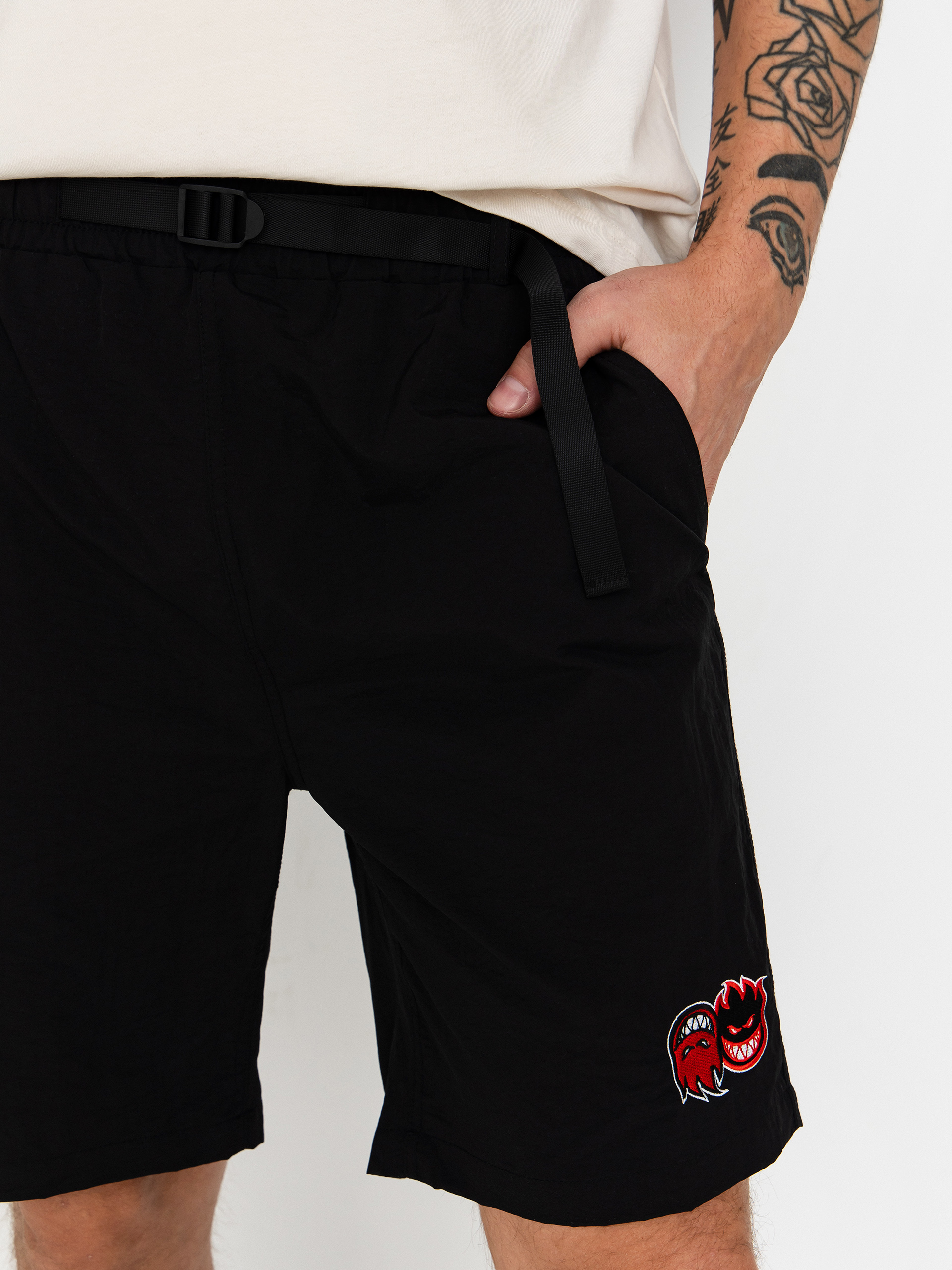 Szorty Spitfire Eternal (black w/red white&black embroidery)
