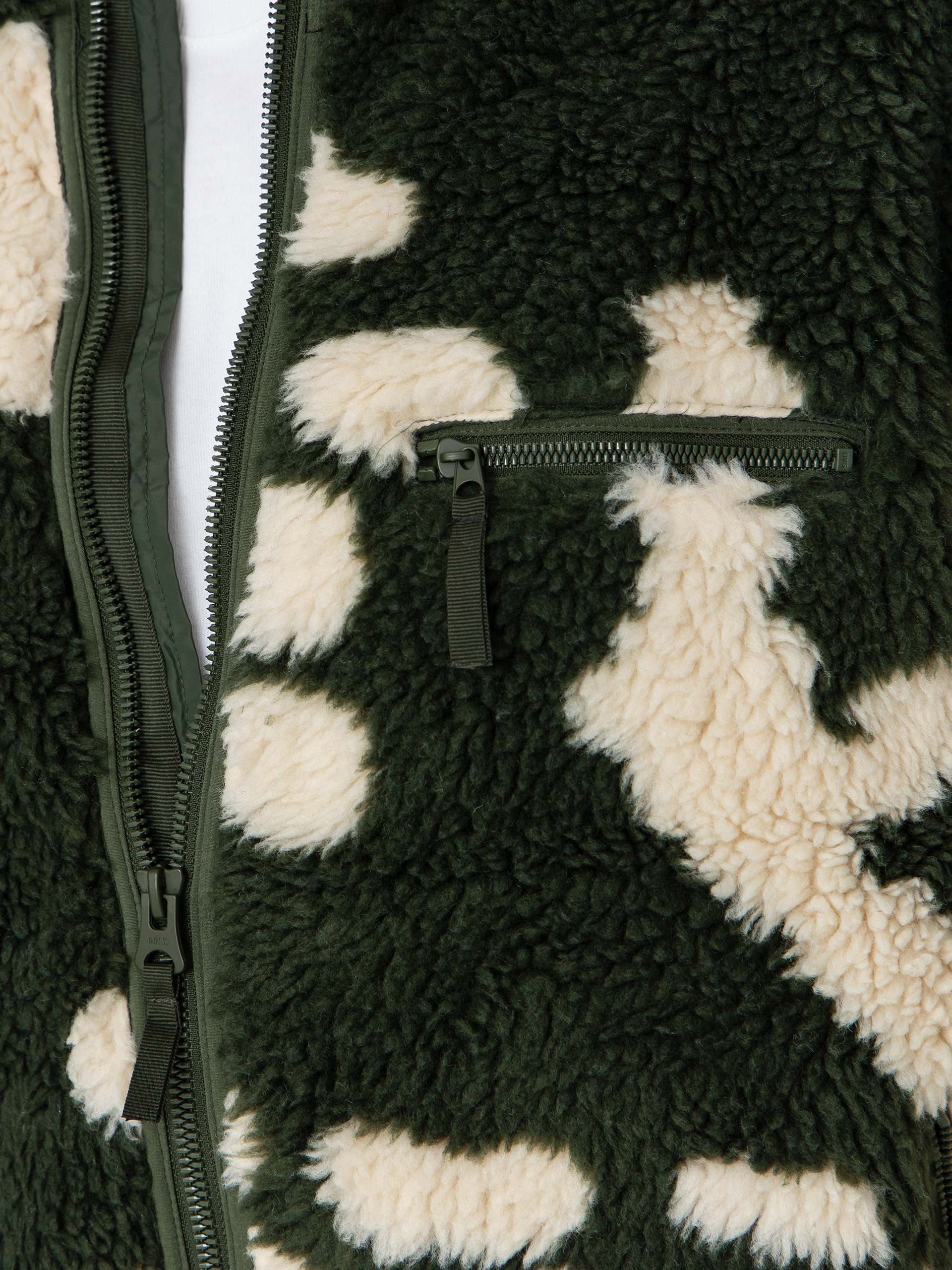 Męski Polar OBEY Obey Shaggy Sherpa (kombu green multi)