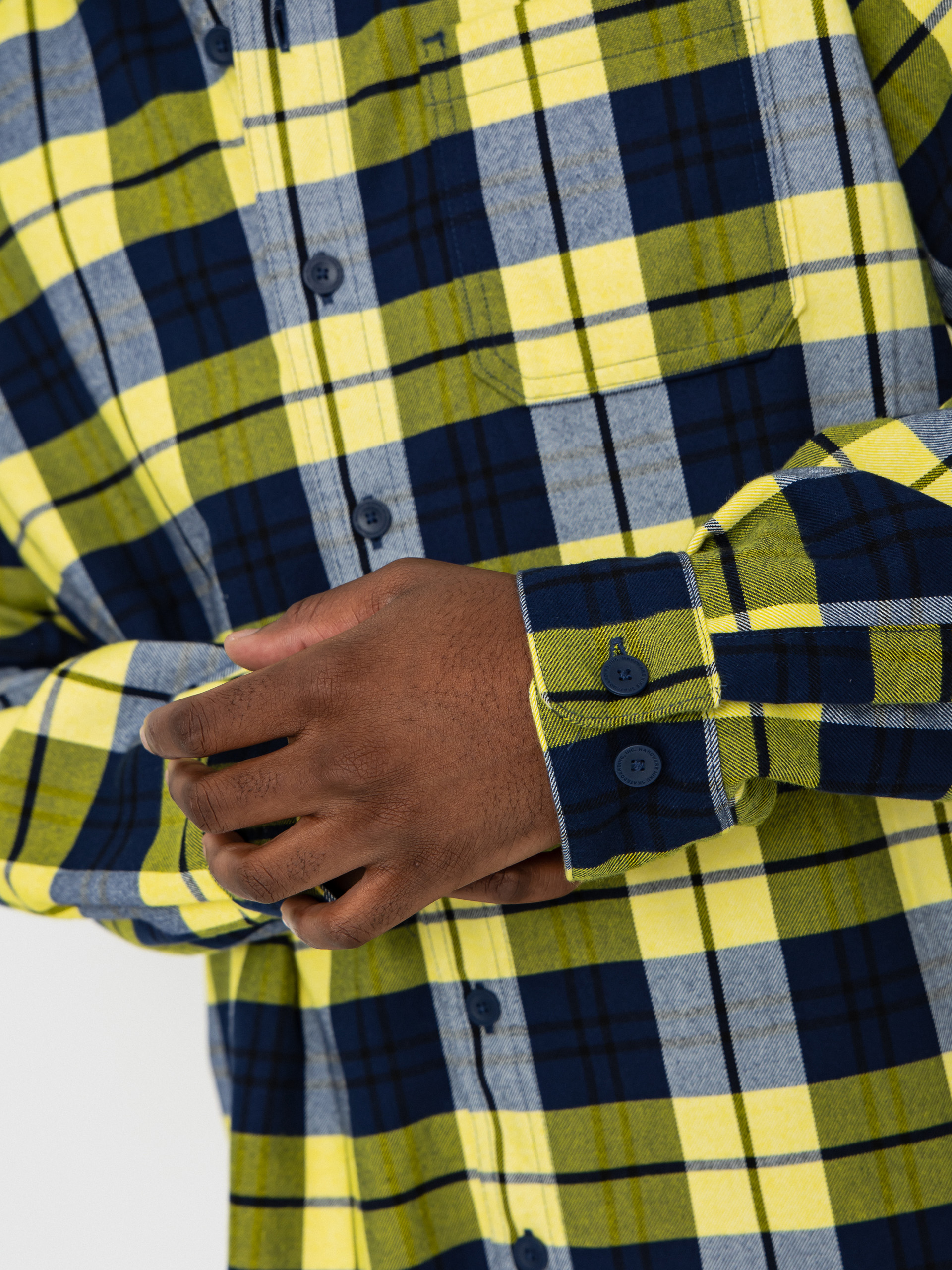 Koszula Nike SB Flnnl Koston (midnight navy/speed yellow)