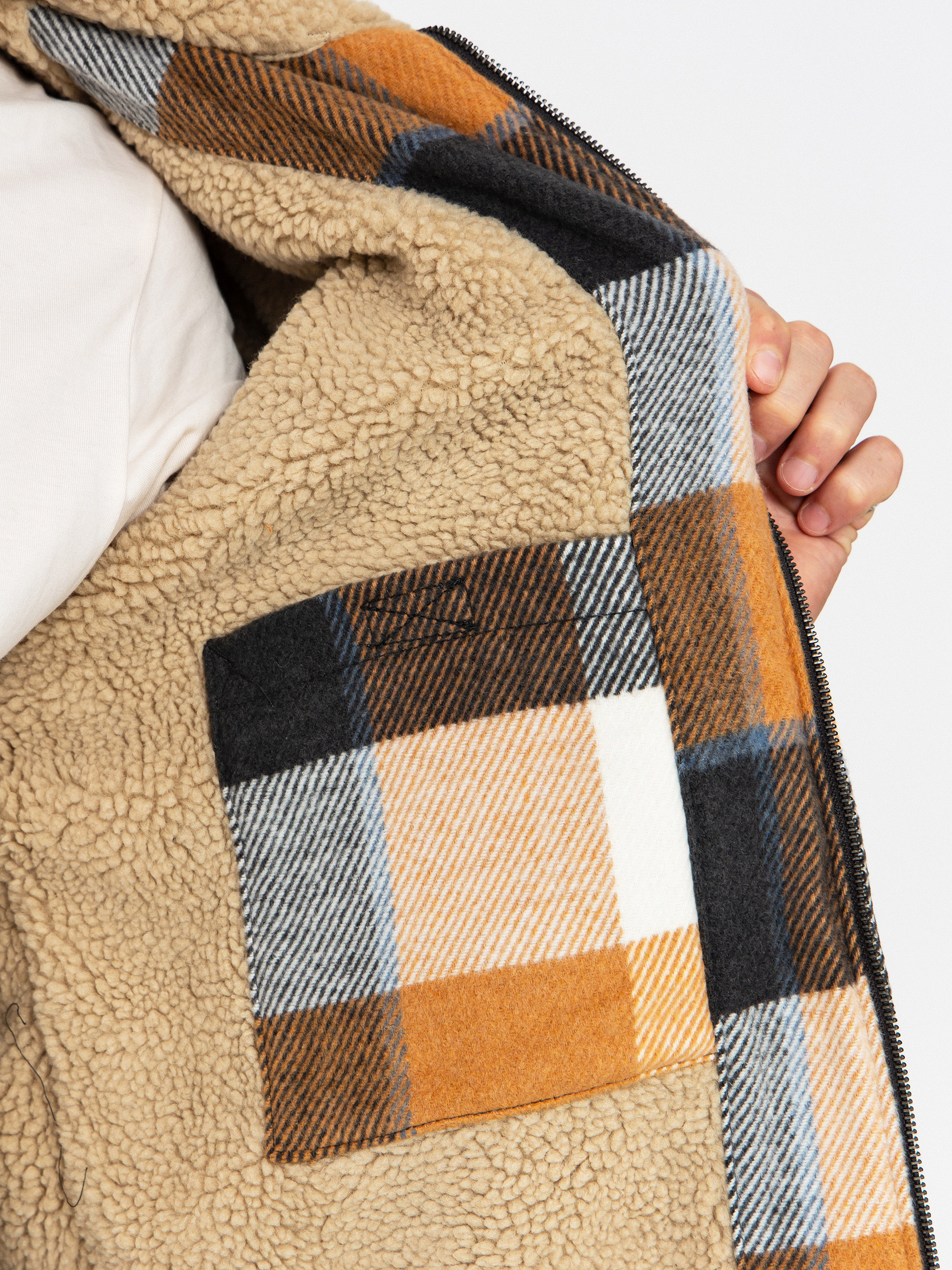 Kurtka Quiksilver Dna Sherpa Harrington (almond motherfly check)