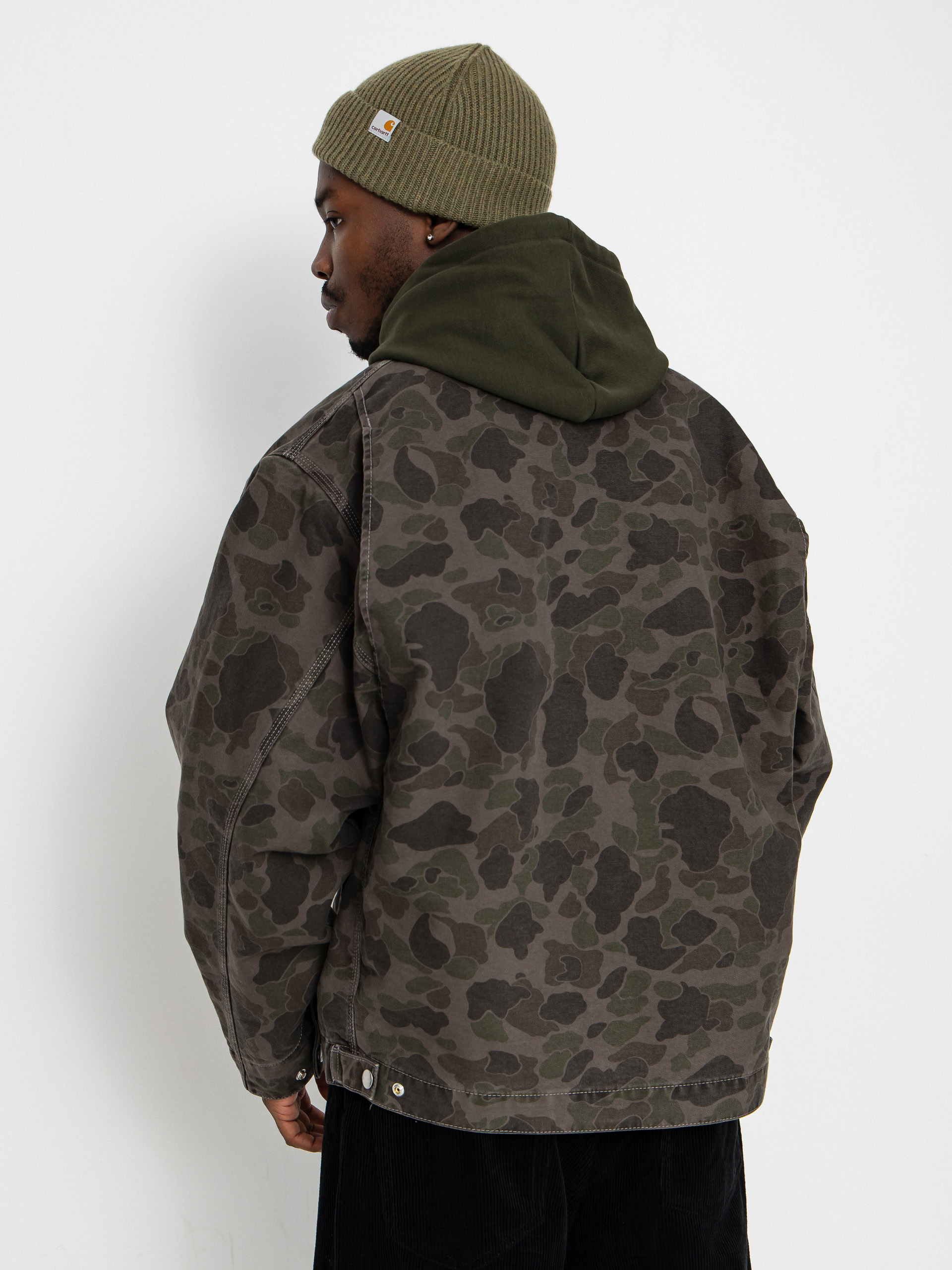 Kurtka Carhartt WIP Duck Detroit (camo duck/green/porphyry/garment dyed)