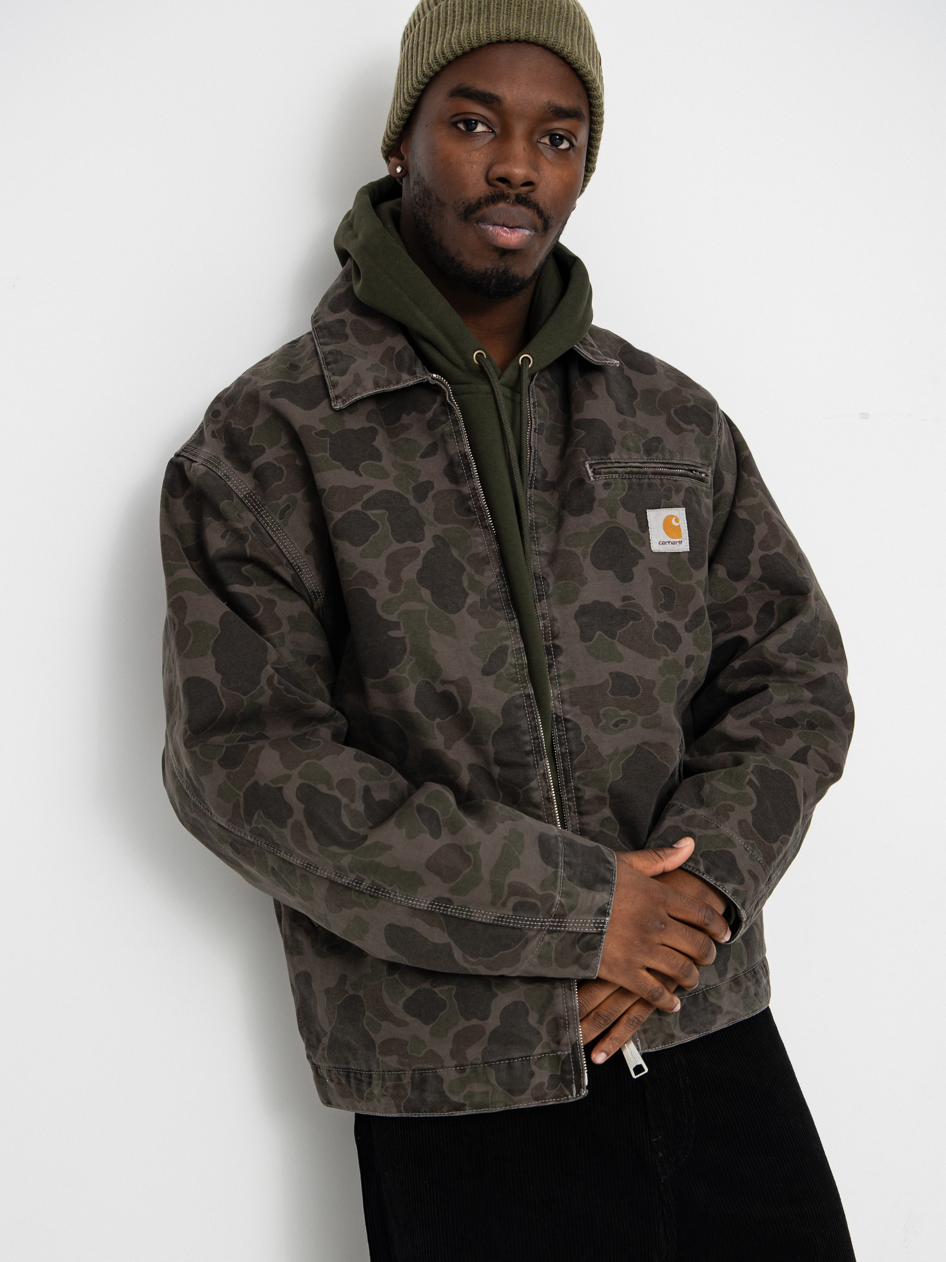 Kurtka Carhartt WIP Duck Detroit (camo duck/green/porphyry/garment dyed)
