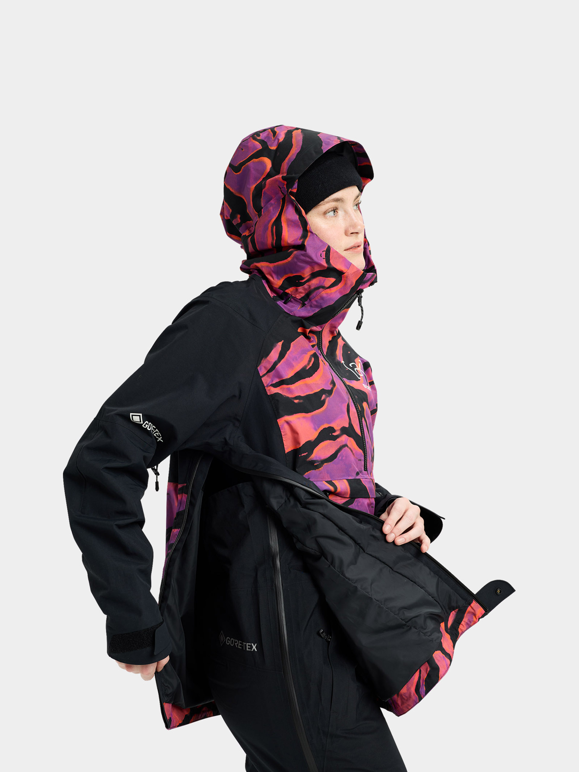 Damska Kurtka snowboardowa Burton Ak Gore Tex Kimmy 2L Anorak (slash multi/true black)