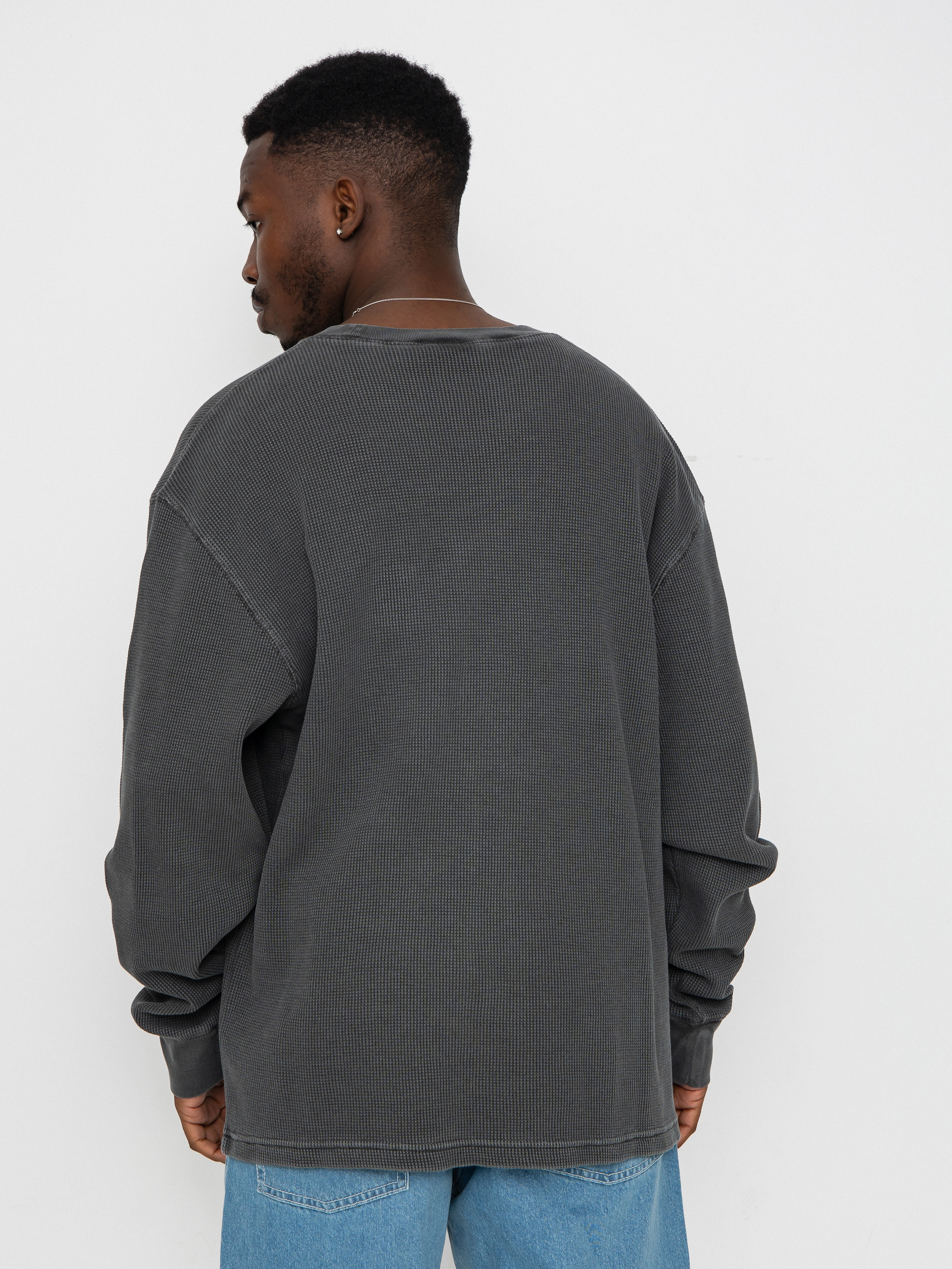 Longsleeve Carhartt WIP Vista Waffle (black/garment dyed)