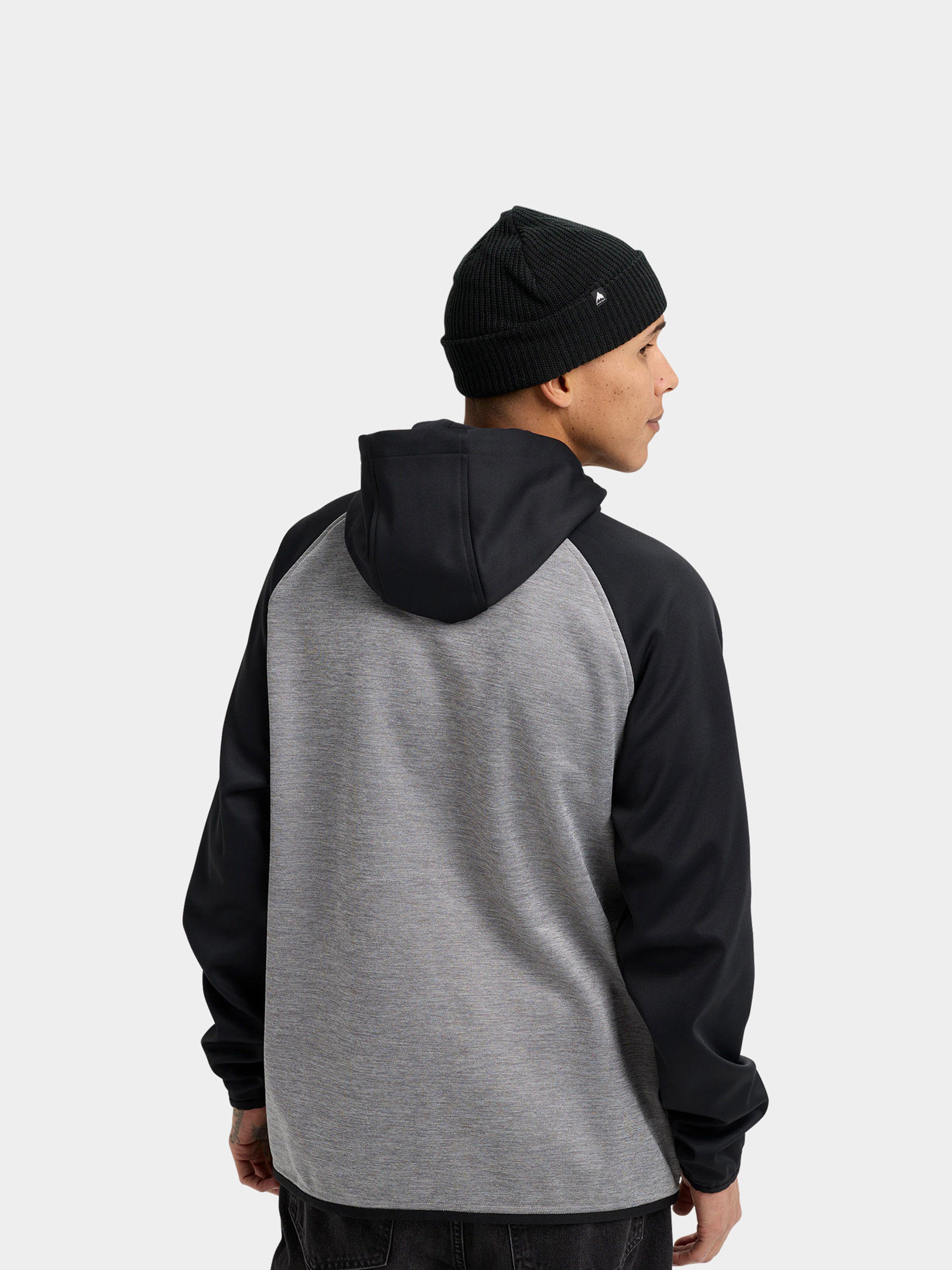 Męska Bluza aktywna Burton Crown ZHD (gray heather/true black)