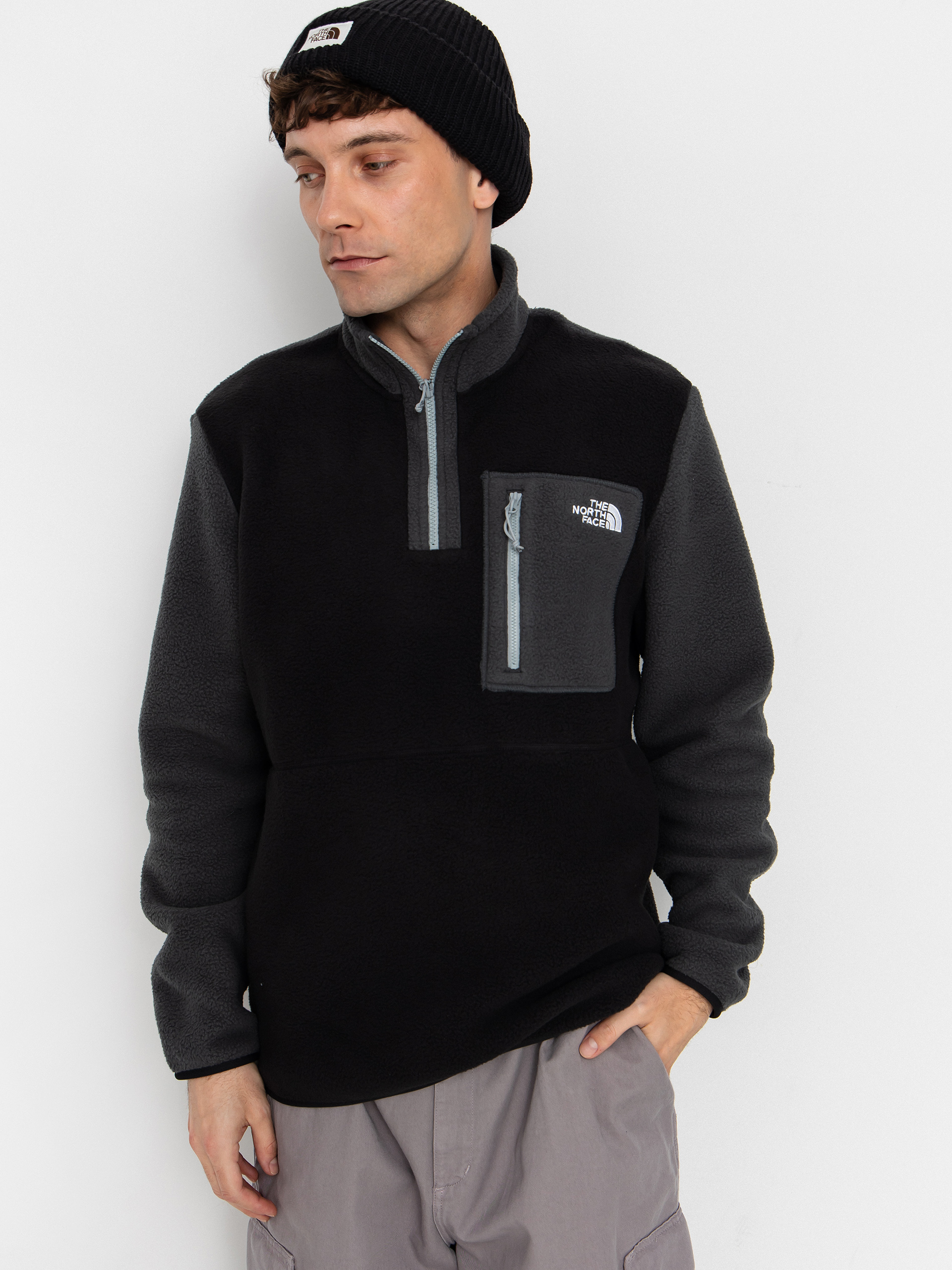 Polar The North Face Yumiori 1/4 Zip (tnfblk/asphltgry/mnmntgry)
