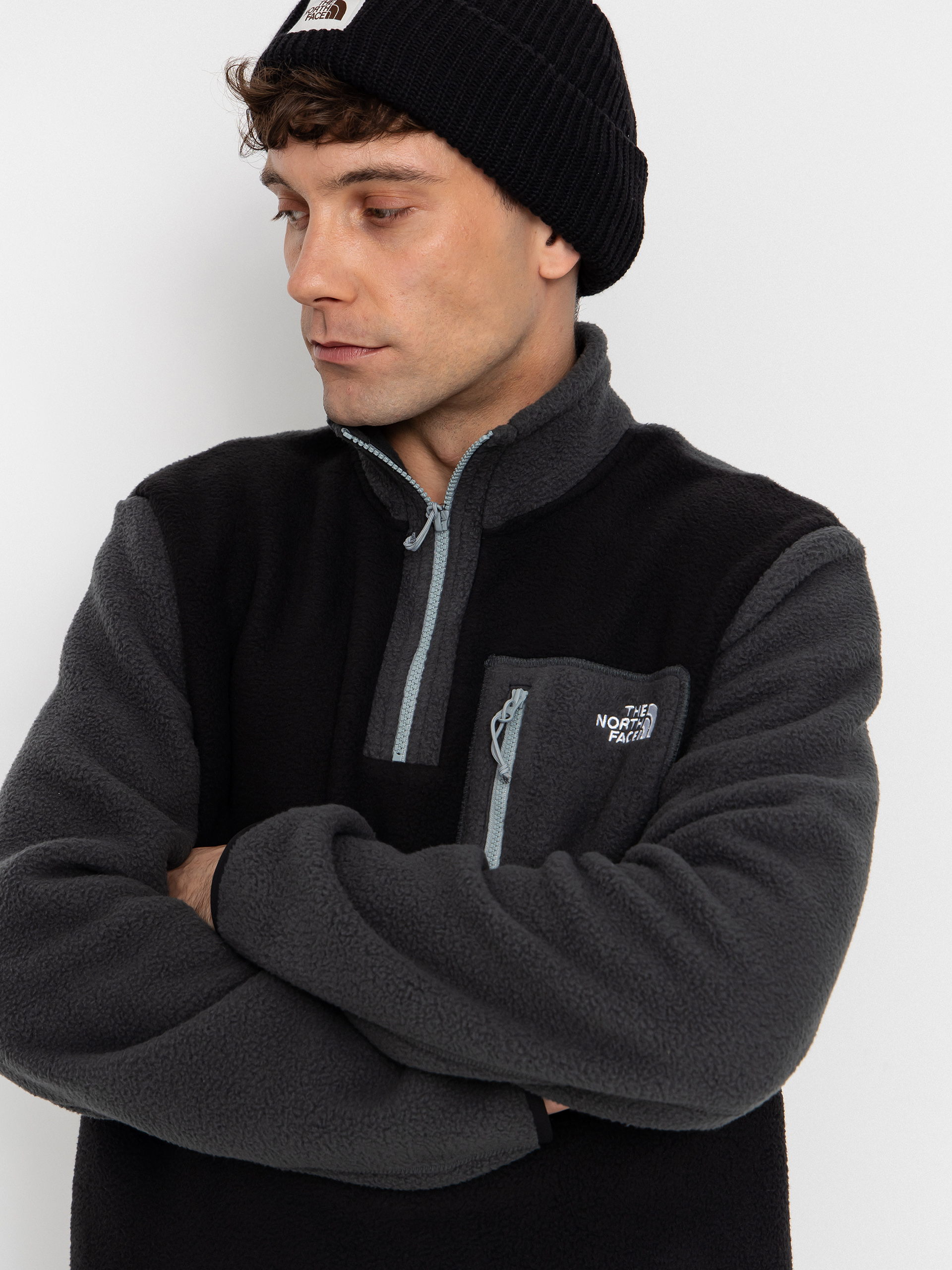 Męski Polar The North Face Yumiori 1/4 Zip (tnfblk/asphltgry/mnmntgry)