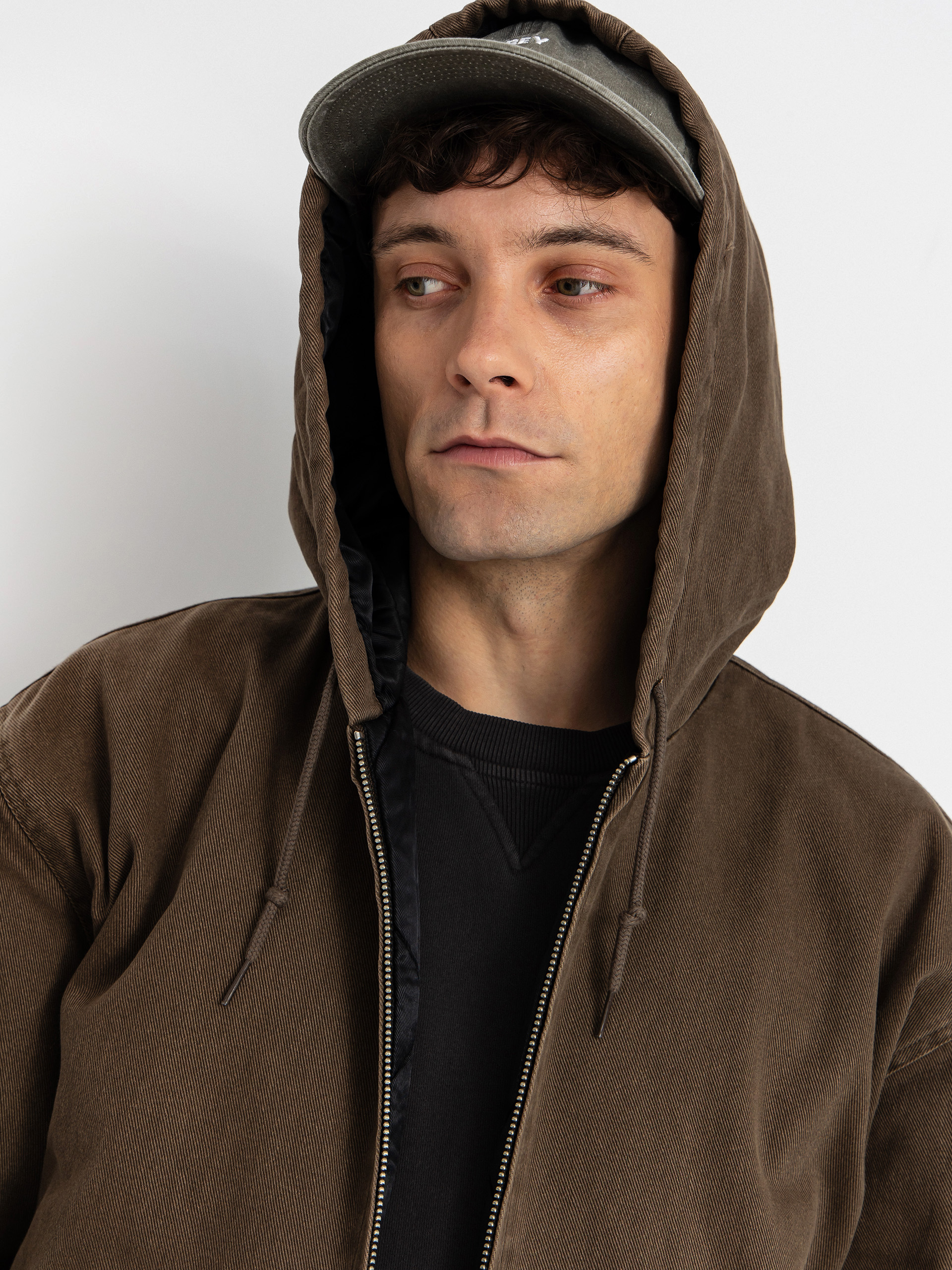 Kurtka z kapturem OBEY Obey Randy ZHD (wren faded wash)