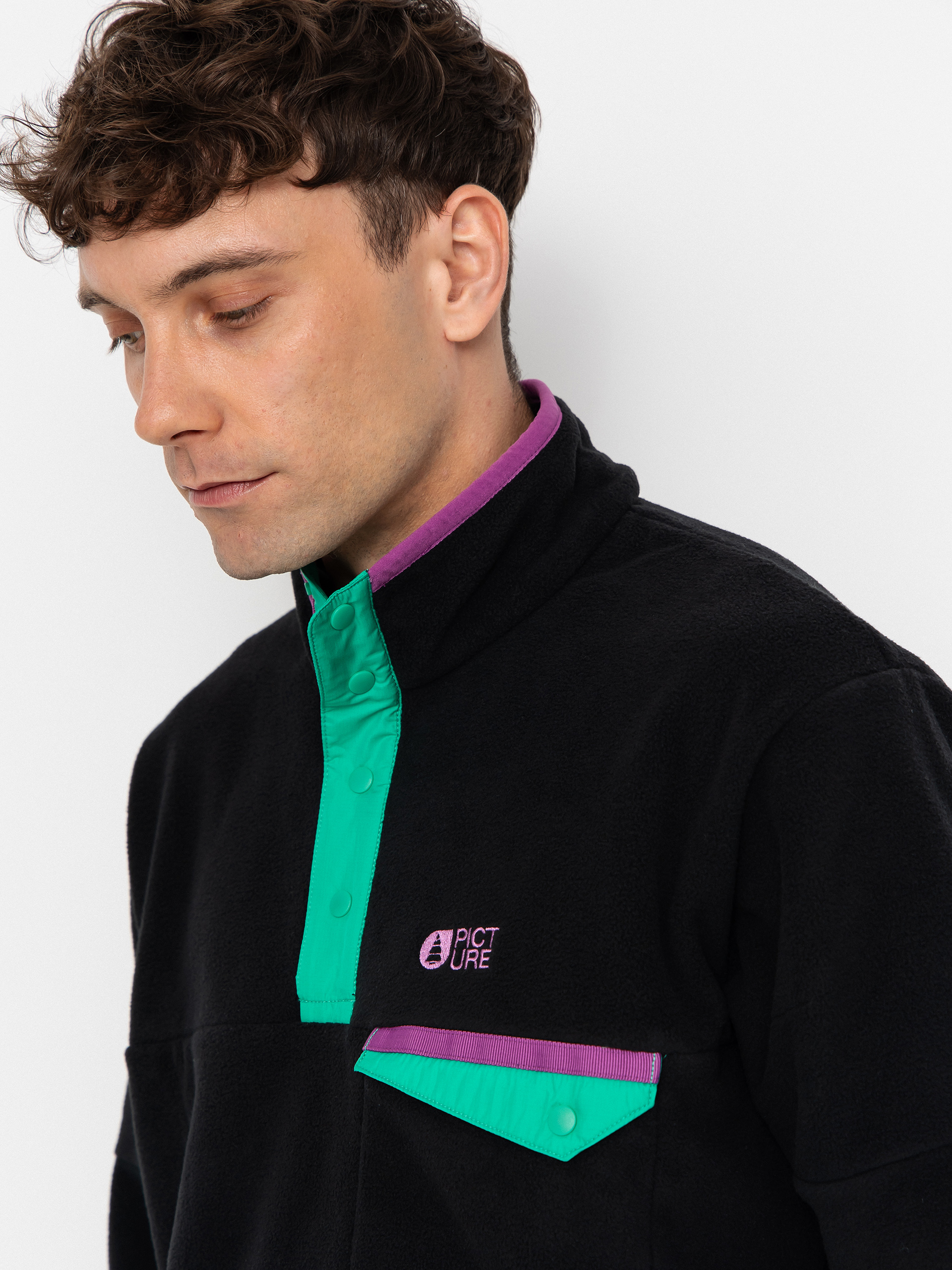 Męski Polar Picture Arcca 1/4 Zip (black)