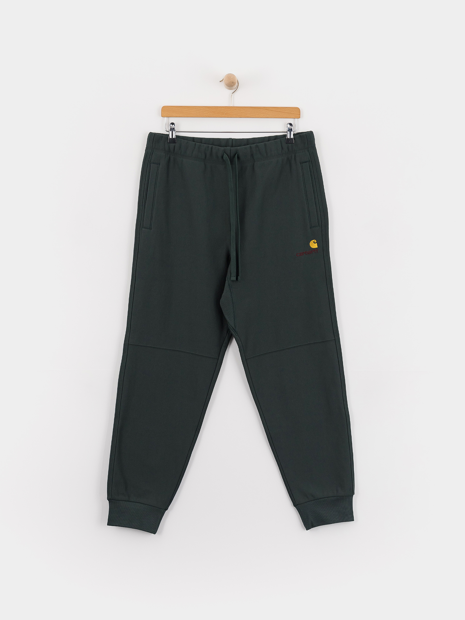 Spodnie Carhartt WIP American Script Jogging (kale green)