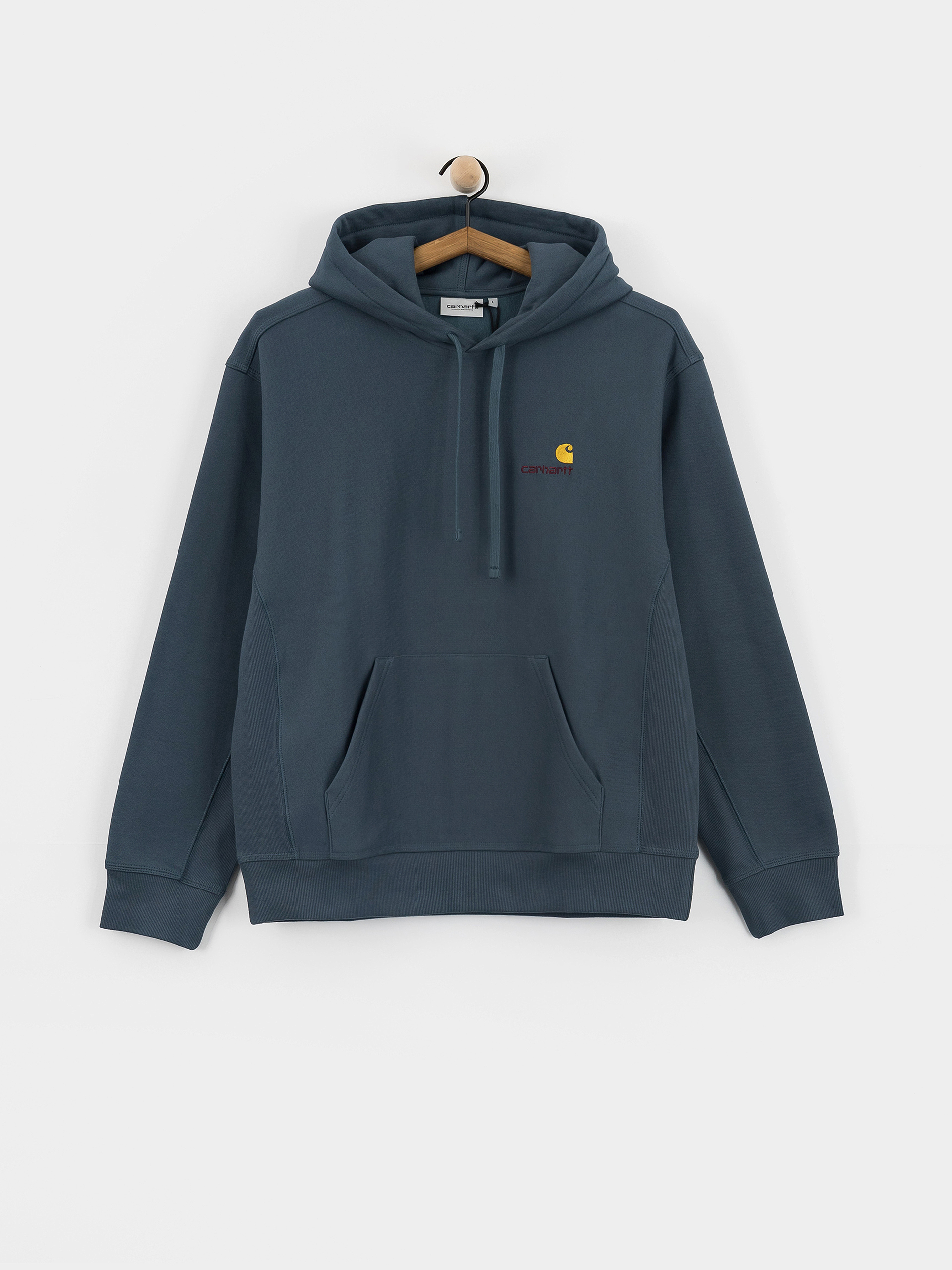 Bluza z kapturem Carhartt WIP American Script HD (office blue)