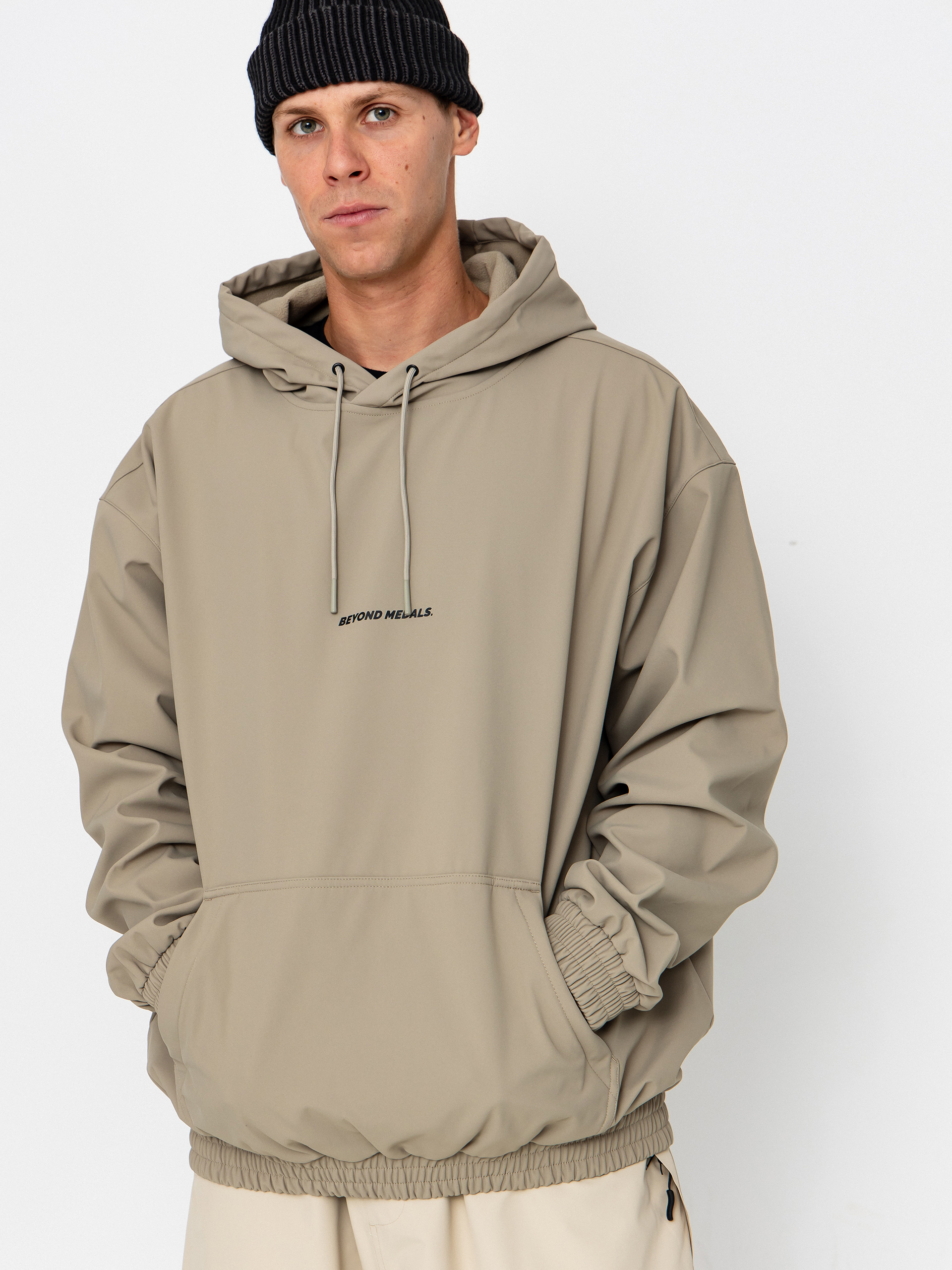 Męska Kurtka snowboardowa Beyond Medals Softshell Hoodie (beige)