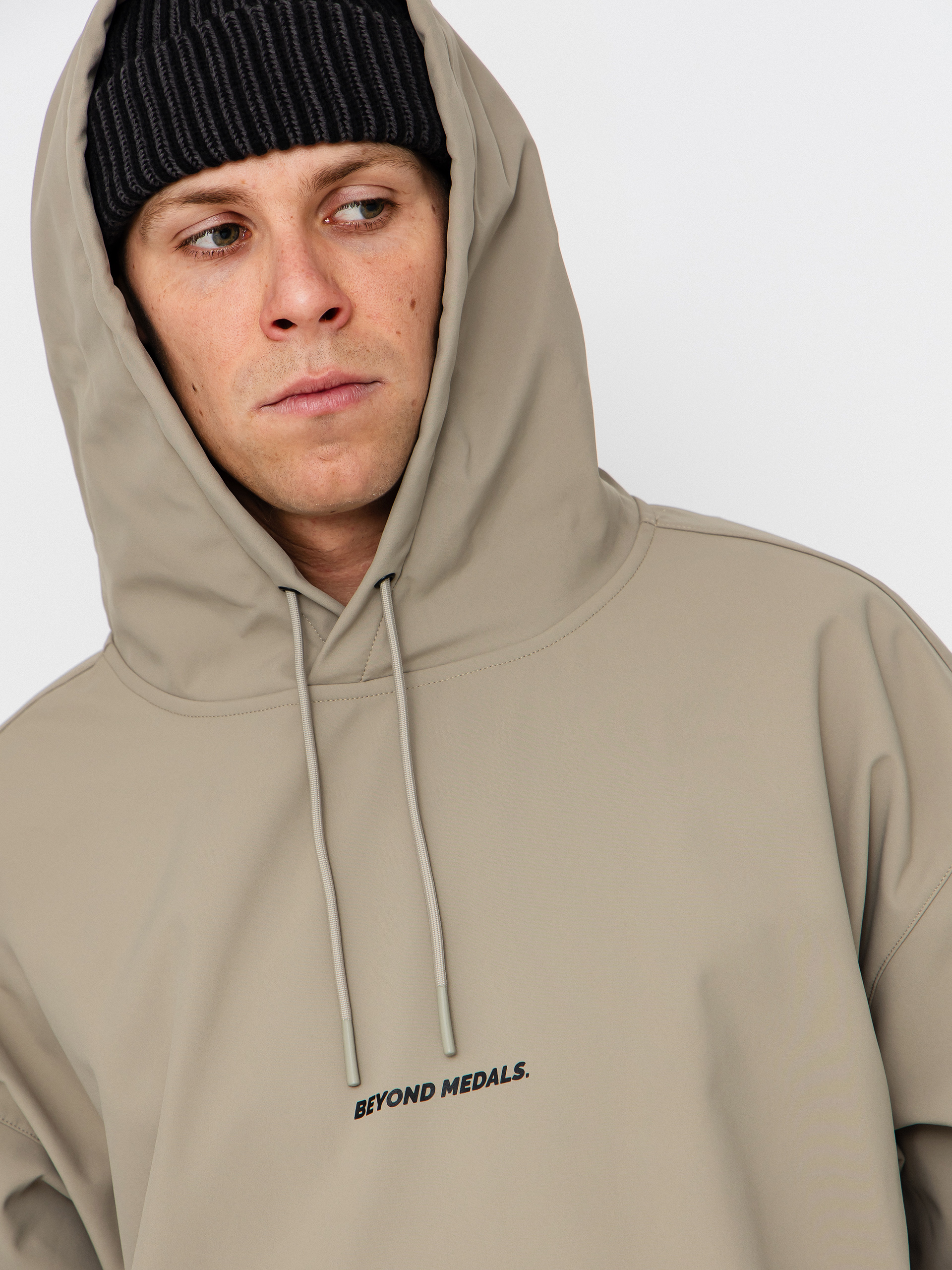 Męska Kurtka snowboardowa Beyond Medals Softshell Hoodie (beige)