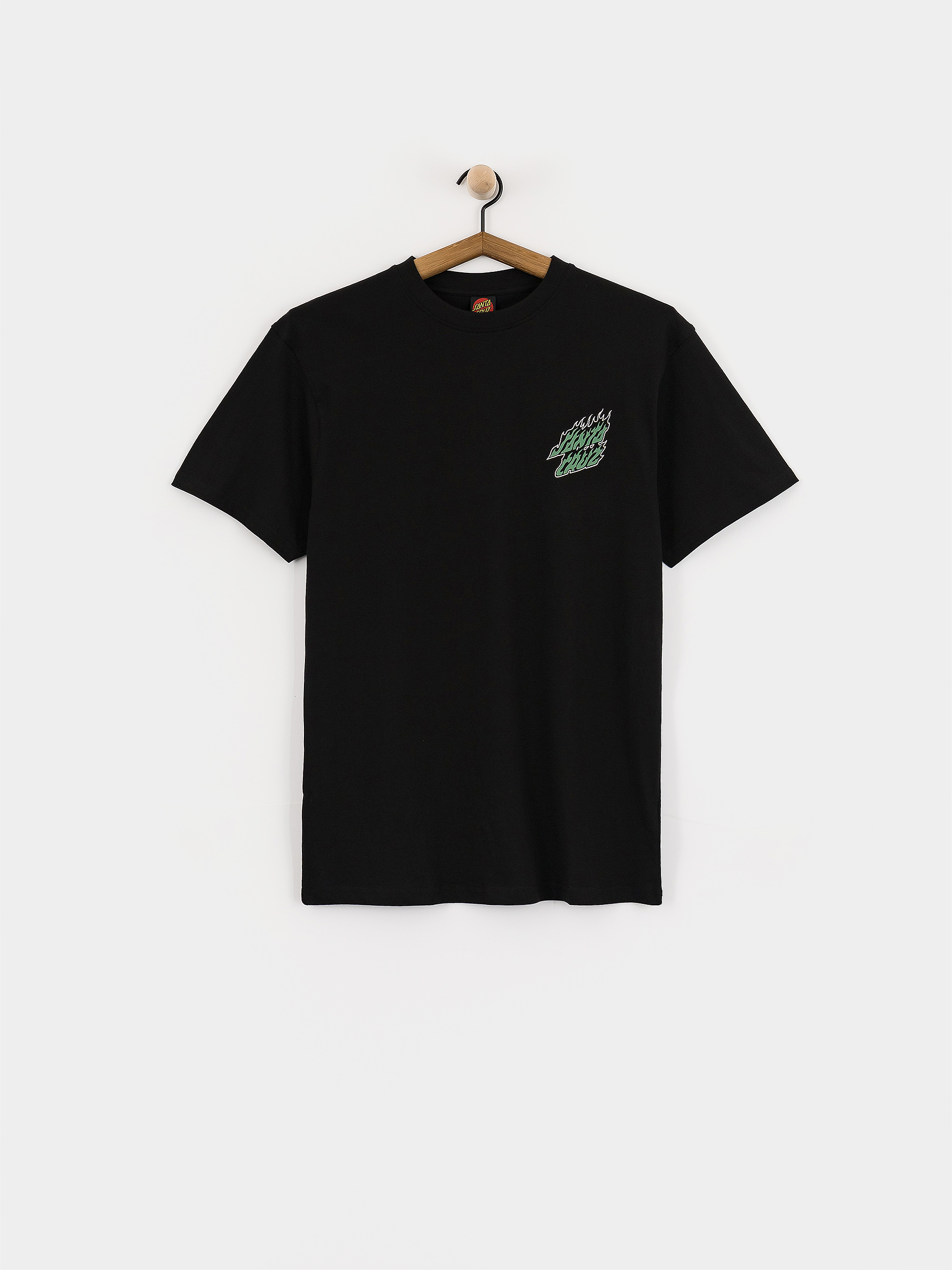 T-shirt Santa Cruz Wired Flame Dot Chest (black)