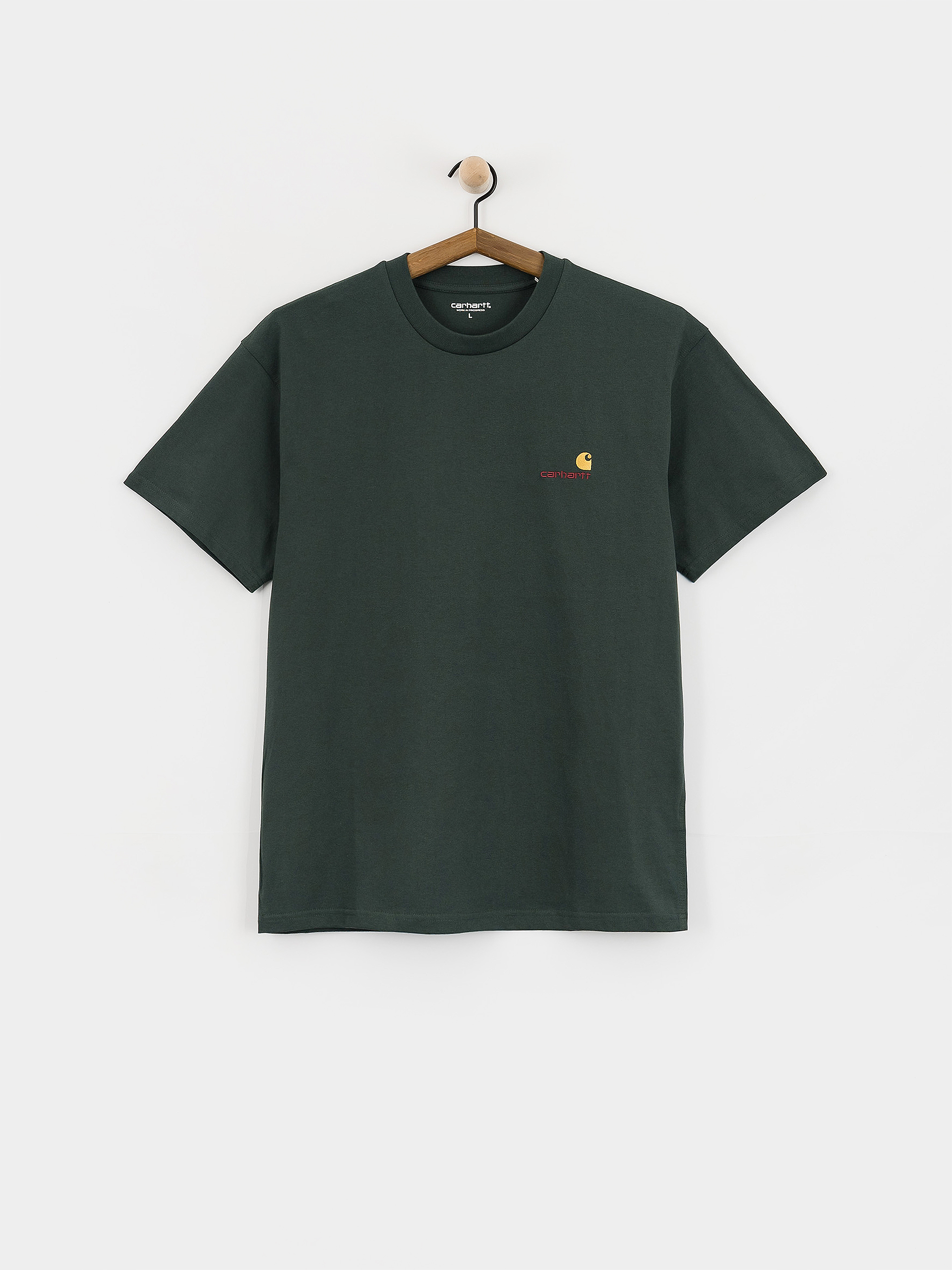 T-shirt Carhartt WIP American Script (kale green)
