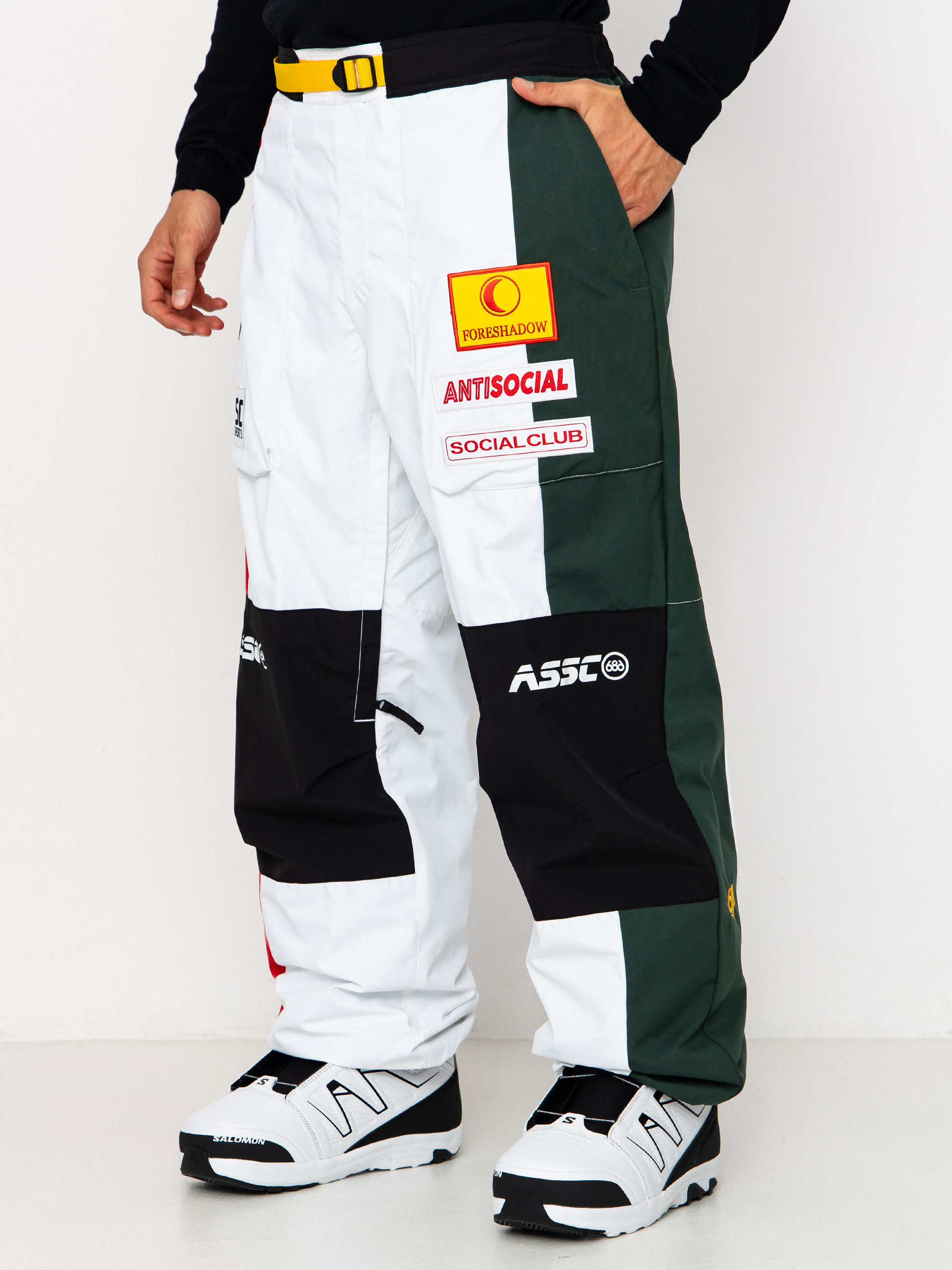 Męskie Spodnie snowboardowe 686 X ASSC F1 (assc white colorblock)