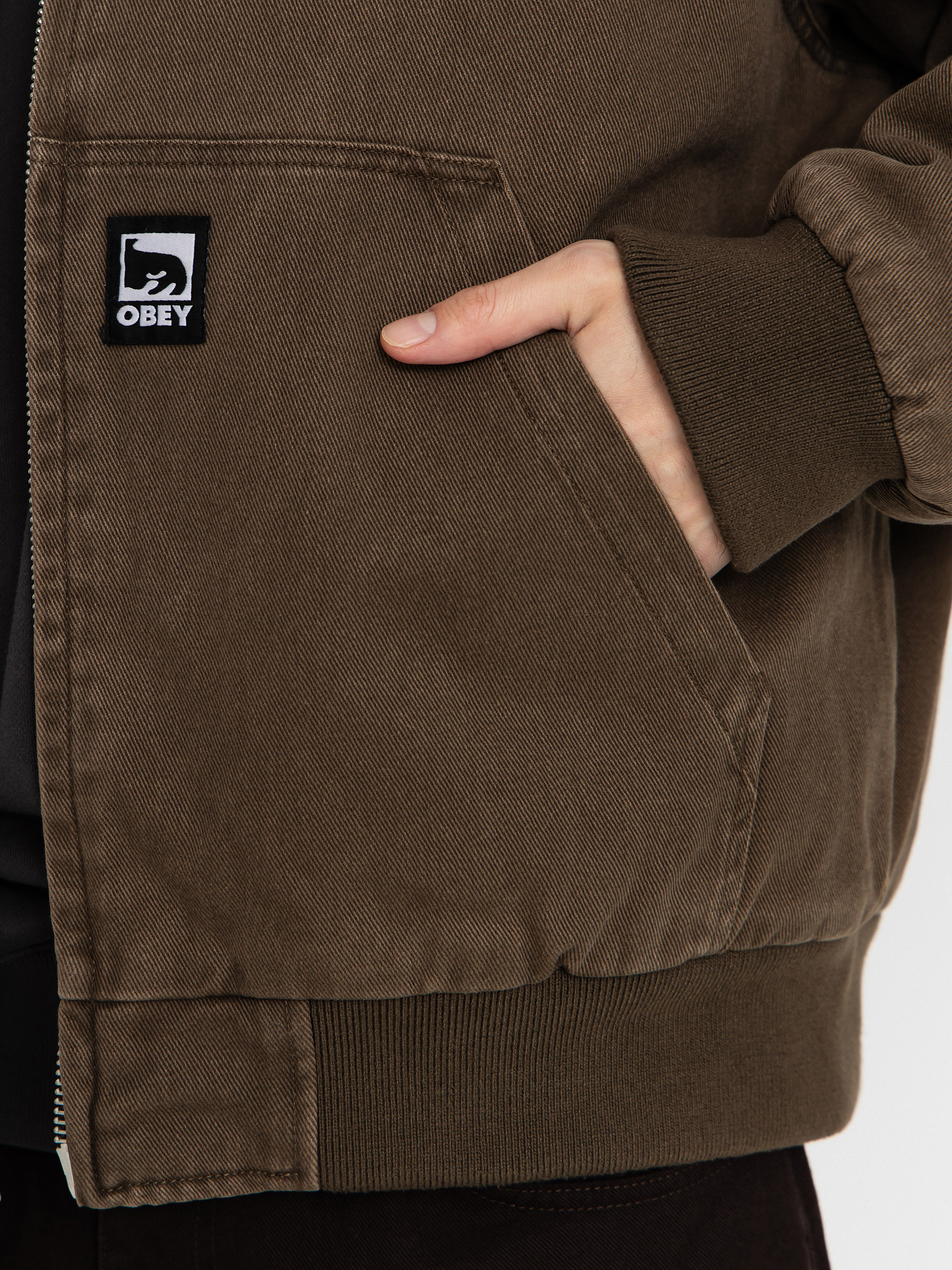 Kurtka z kapturem OBEY Obey Randy ZHD (wren faded wash)