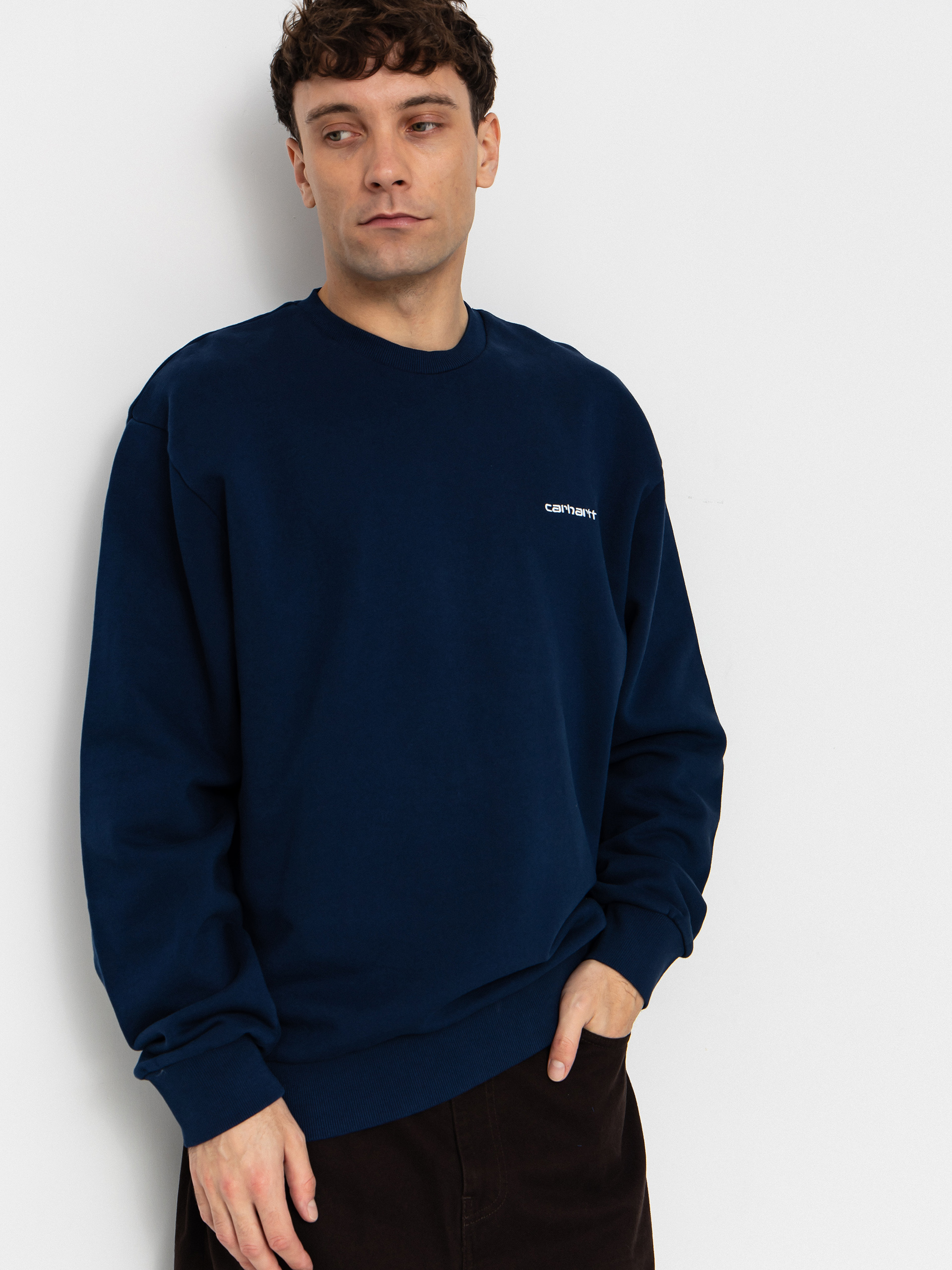 Bluza Carhartt WIP Script Embroidery (jupiter/white)