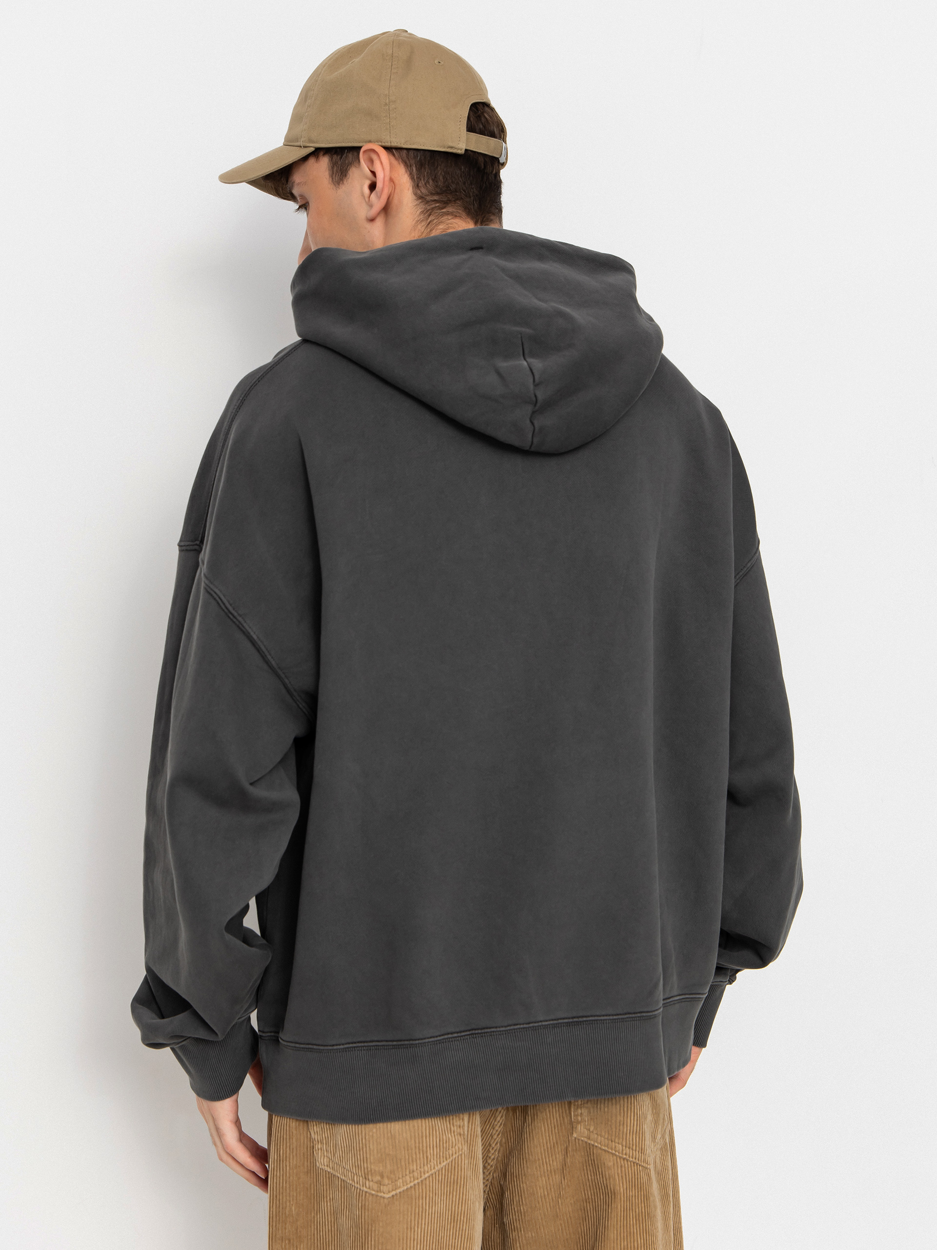 Bluza z kapturem Carhartt WIP Benton HD (graphite/garment dyed)