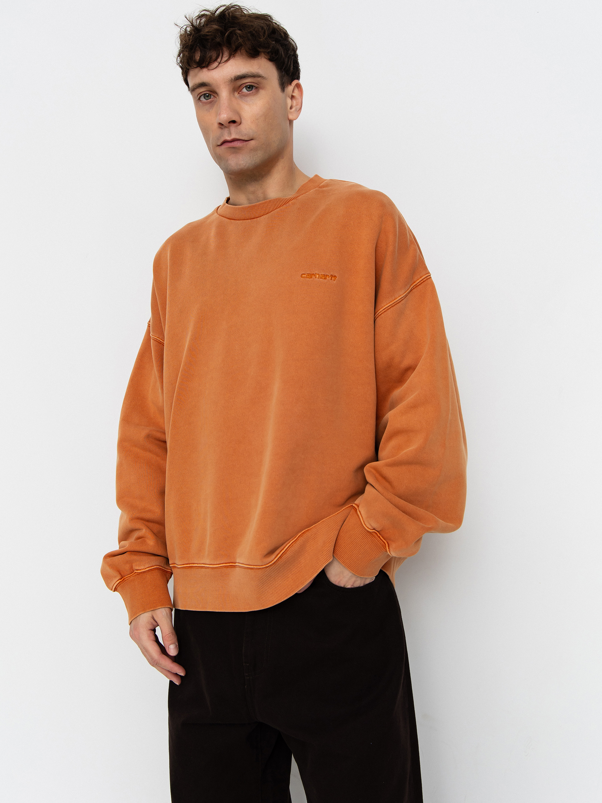 Bluza Carhartt WIP Benton (redhaven/garment dyed)