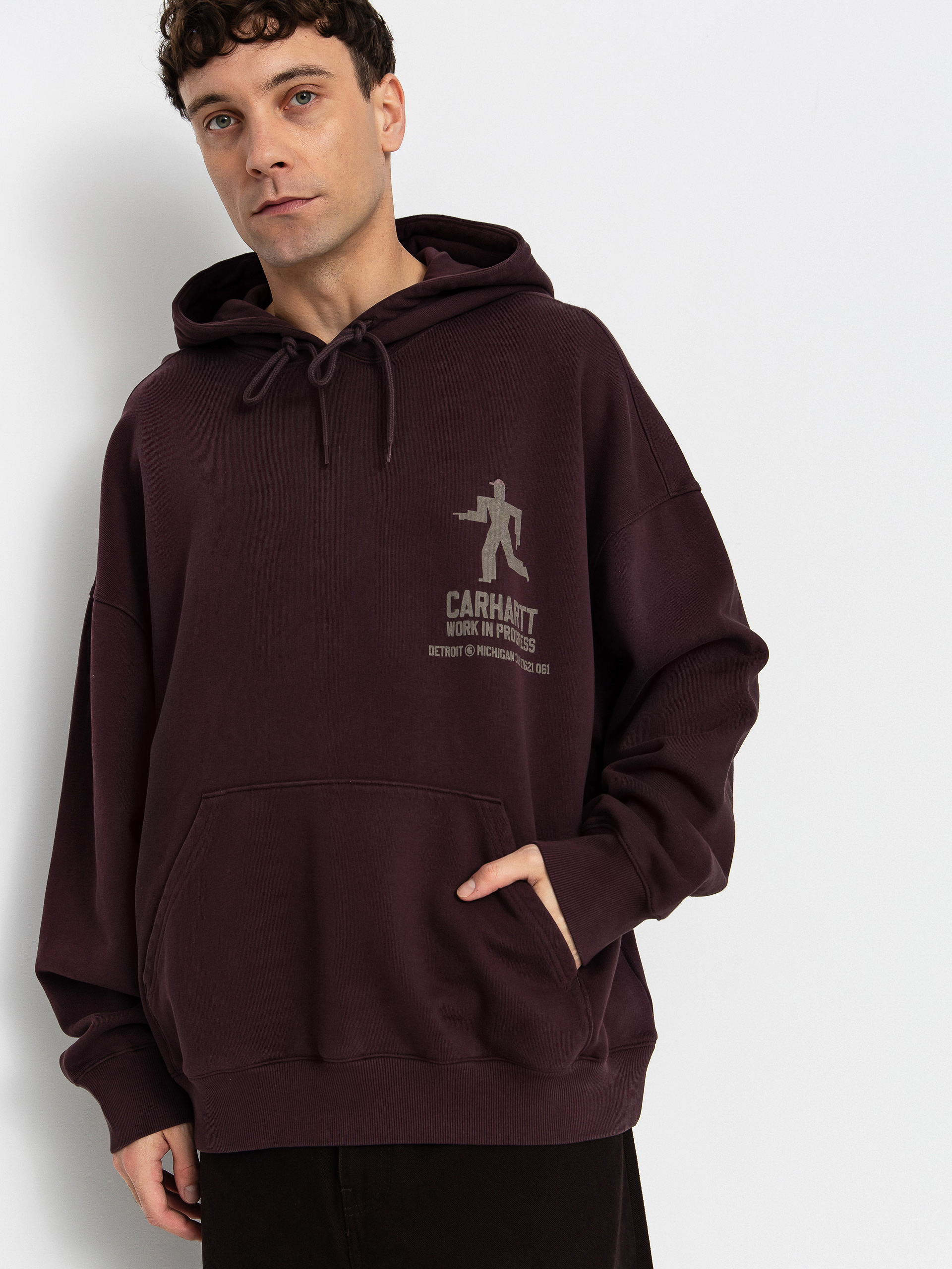 Bluza z kapturem Carhartt WIP Distance HD (palisander/stone dyed)