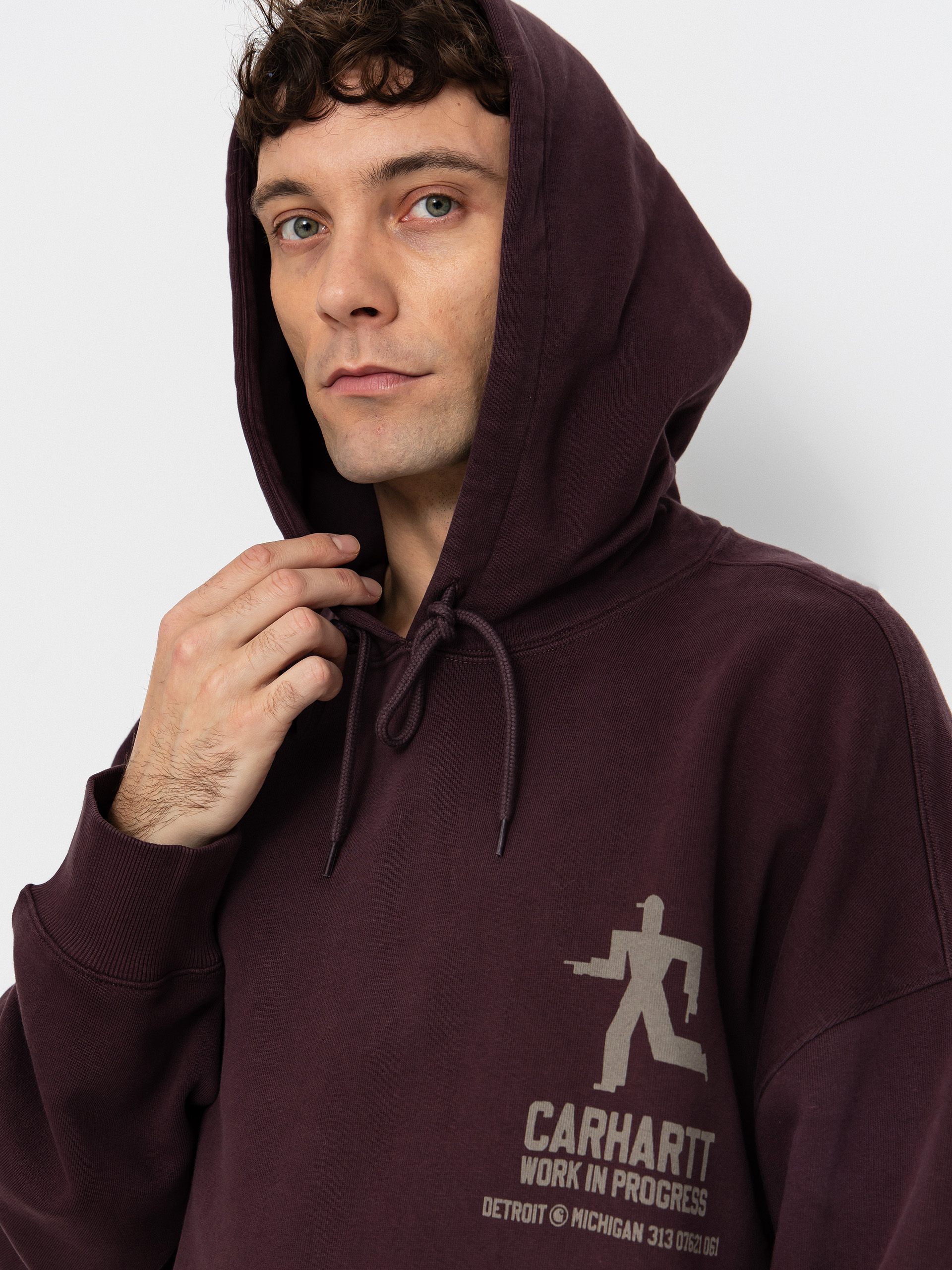 Bluza z kapturem Carhartt WIP Distance HD (palisander/stone dyed)