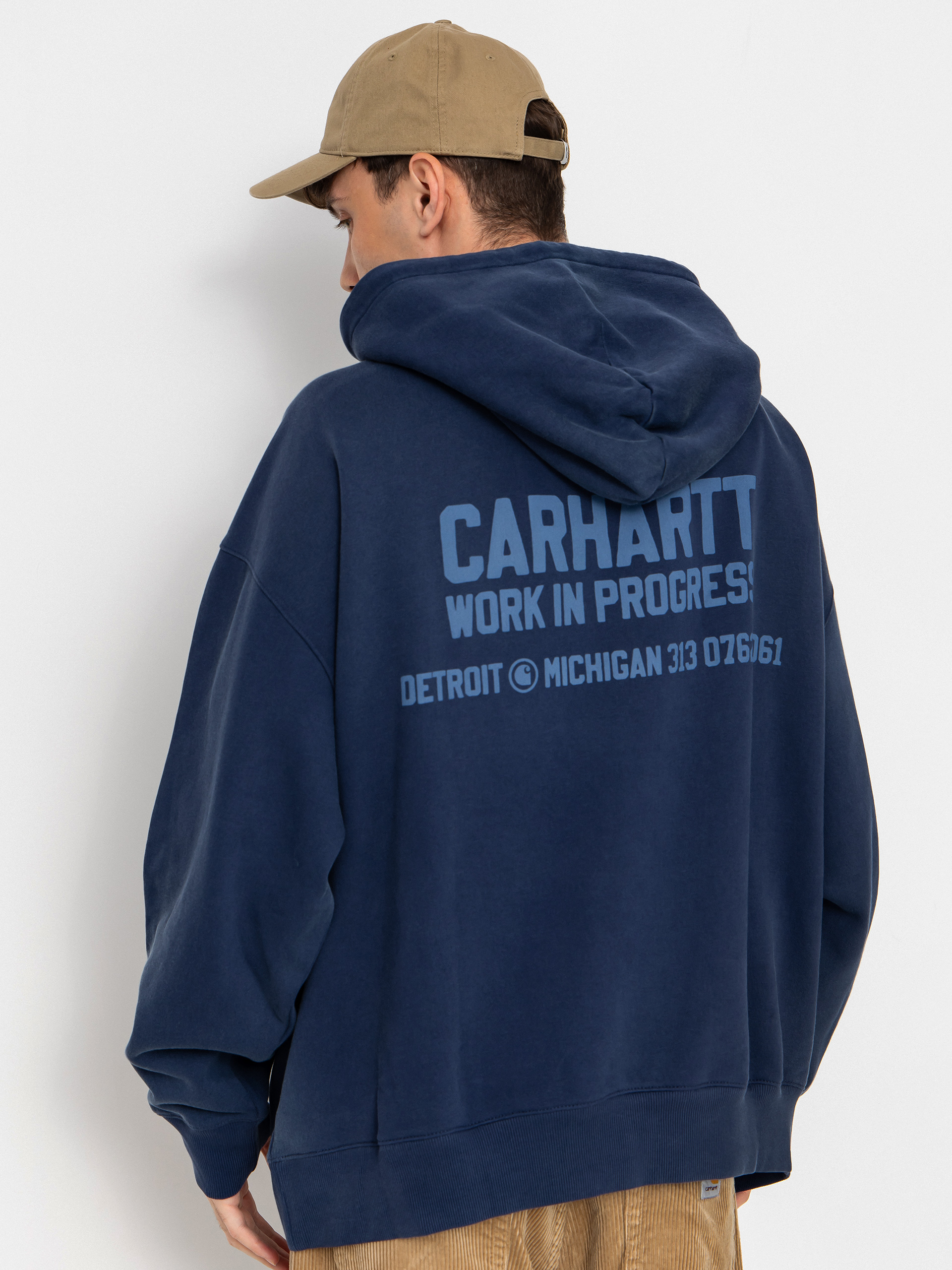 Bluza z kapturem Carhartt WIP Distance HD (jupiter/stone dyed)