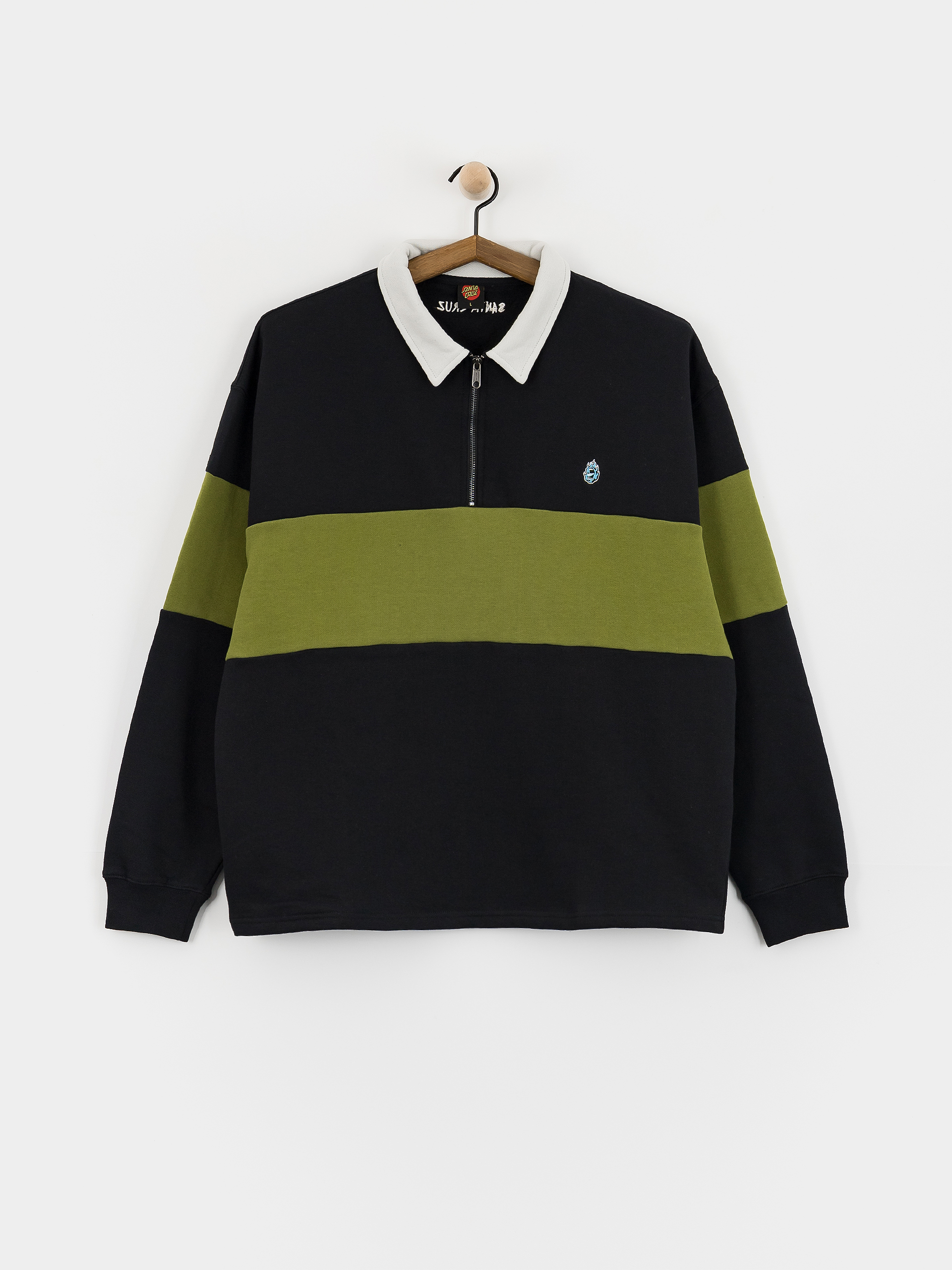 Bluza Santa Cruz Screaming Mini Flame 1/4 Zip (black)