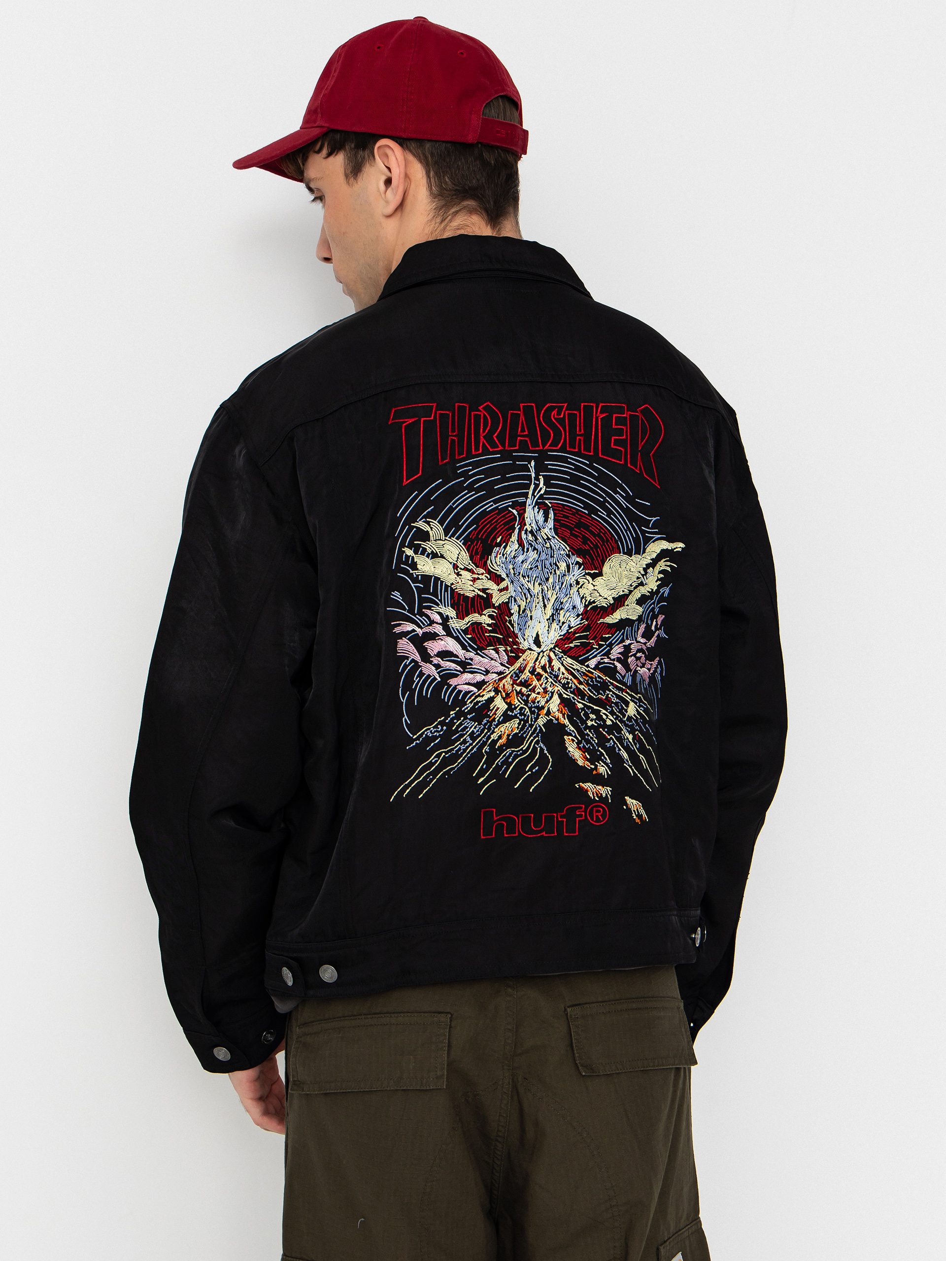 Kurtka HUF X Thrasher Trucker (black)