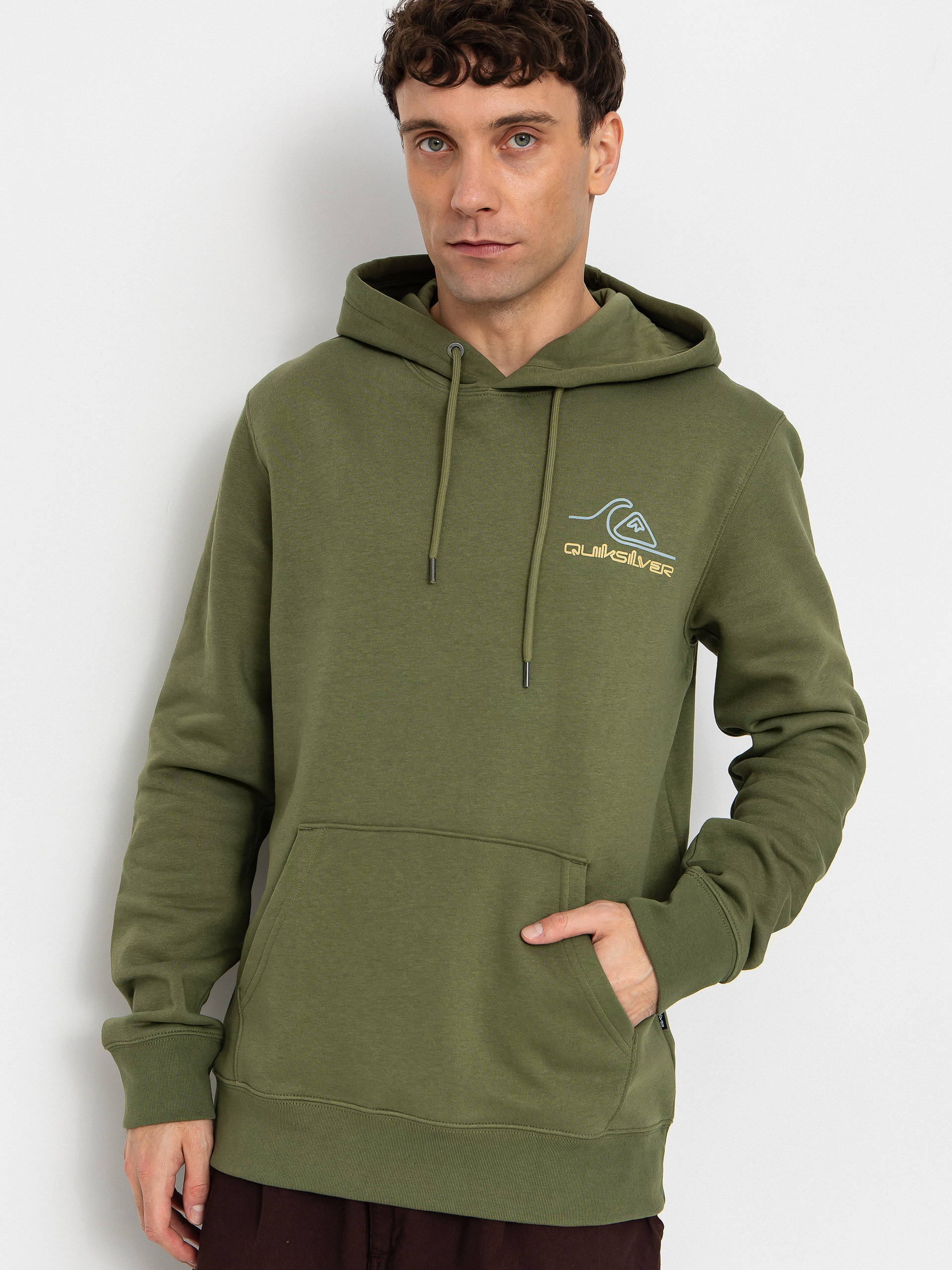 Bluza z kapturem Quiksilver Light Waves HD (loden green)