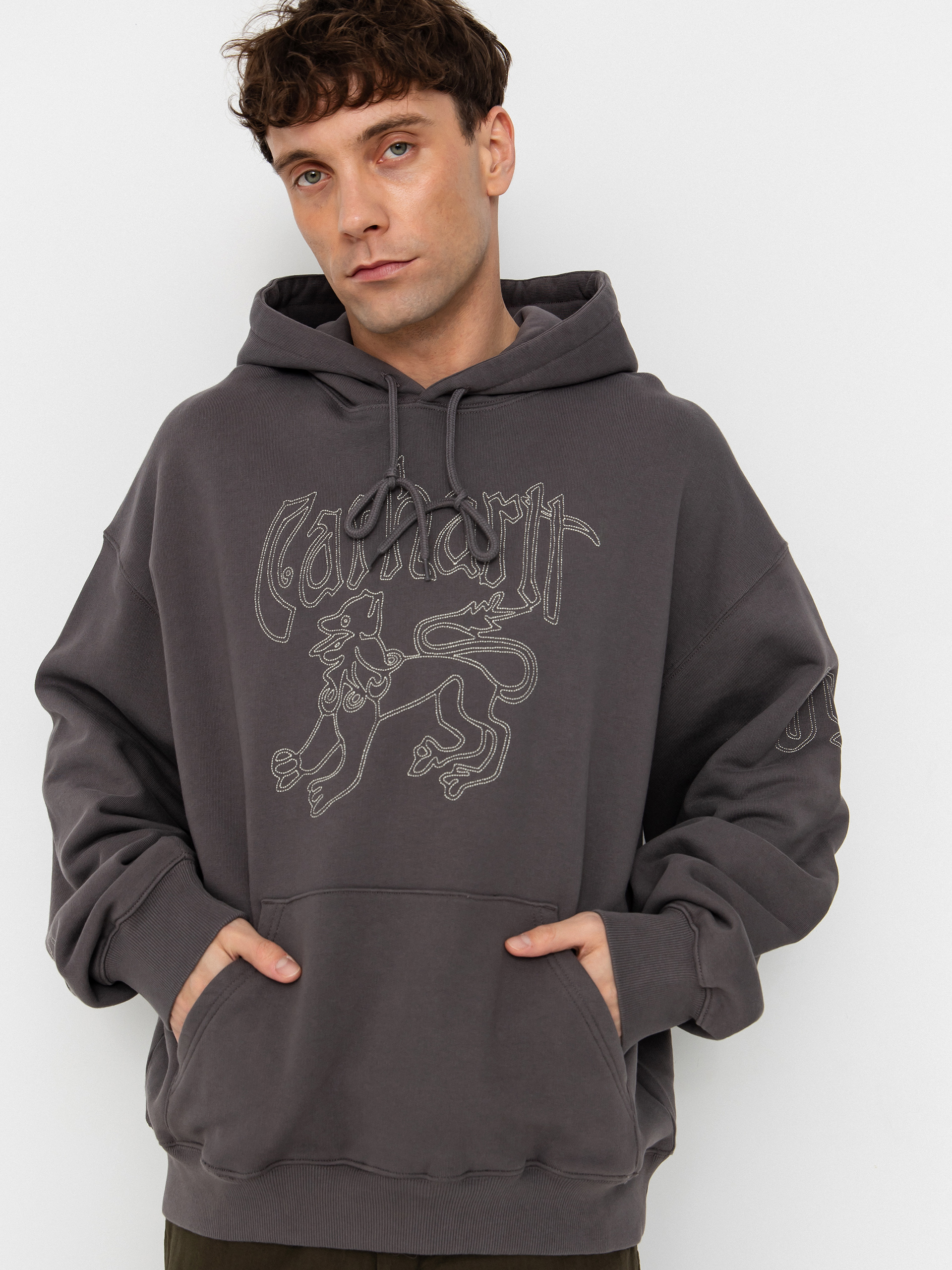 Bluza z kapturem Carhartt WIP Hackwork HD (porphyry/fleur de sel)