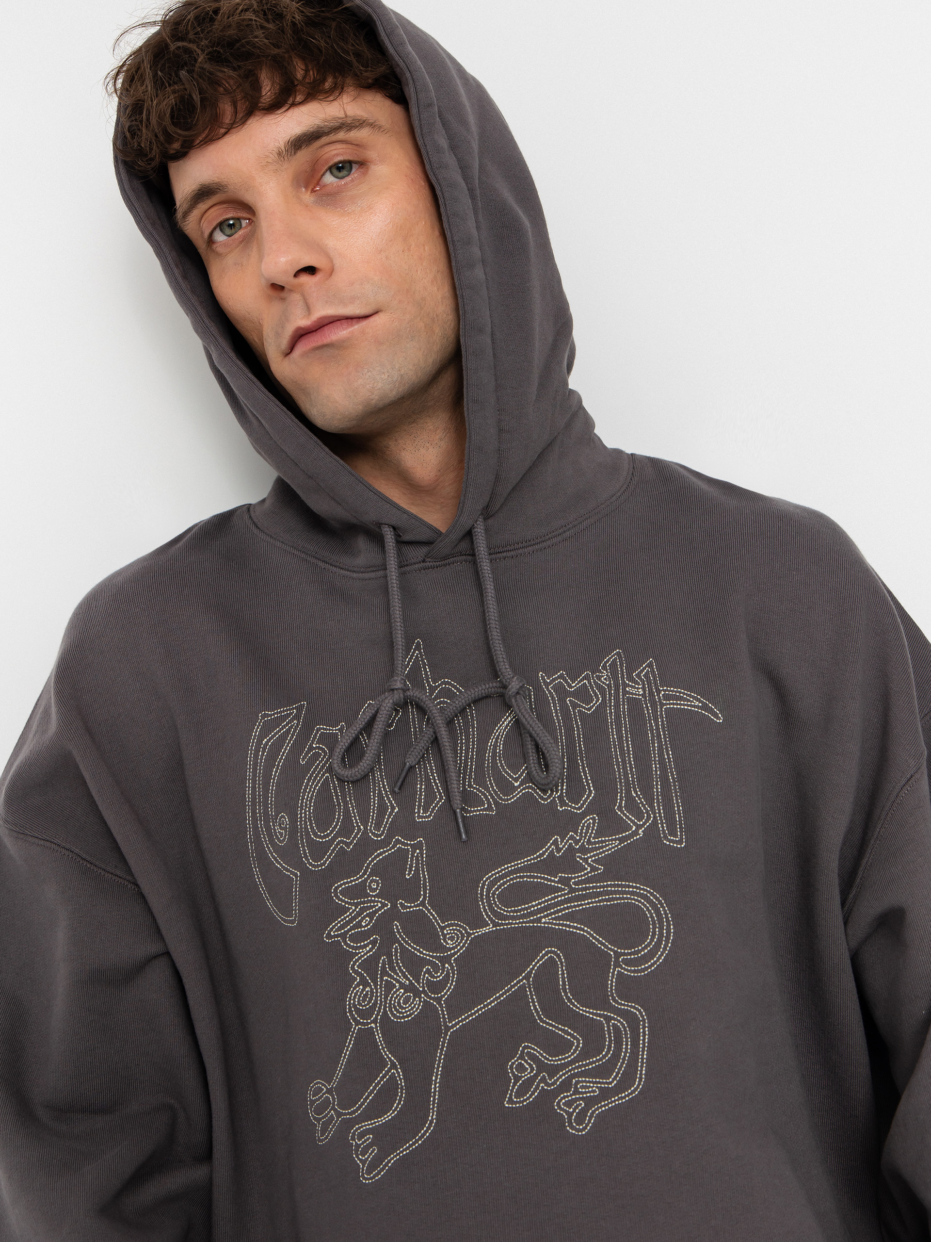 Bluza z kapturem Carhartt WIP Hackwork HD (porphyry/fleur de sel)