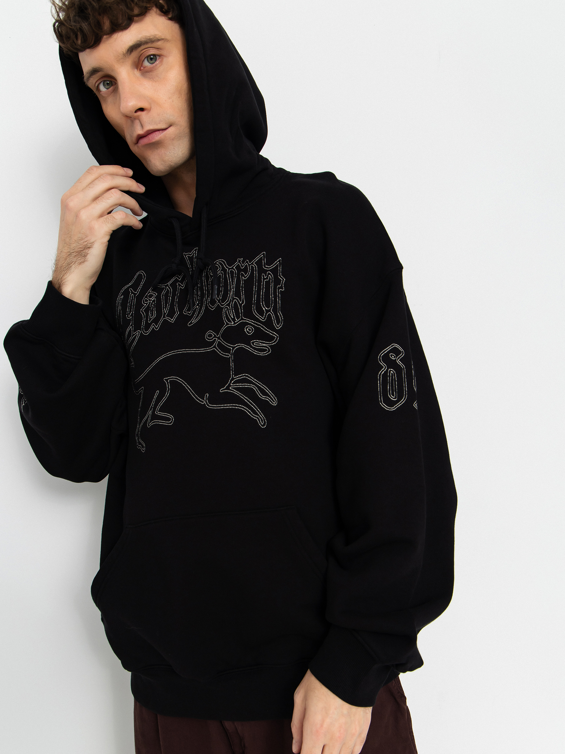 Bluza z kapturem Carhartt WIP Hackwork HD (black/wall)