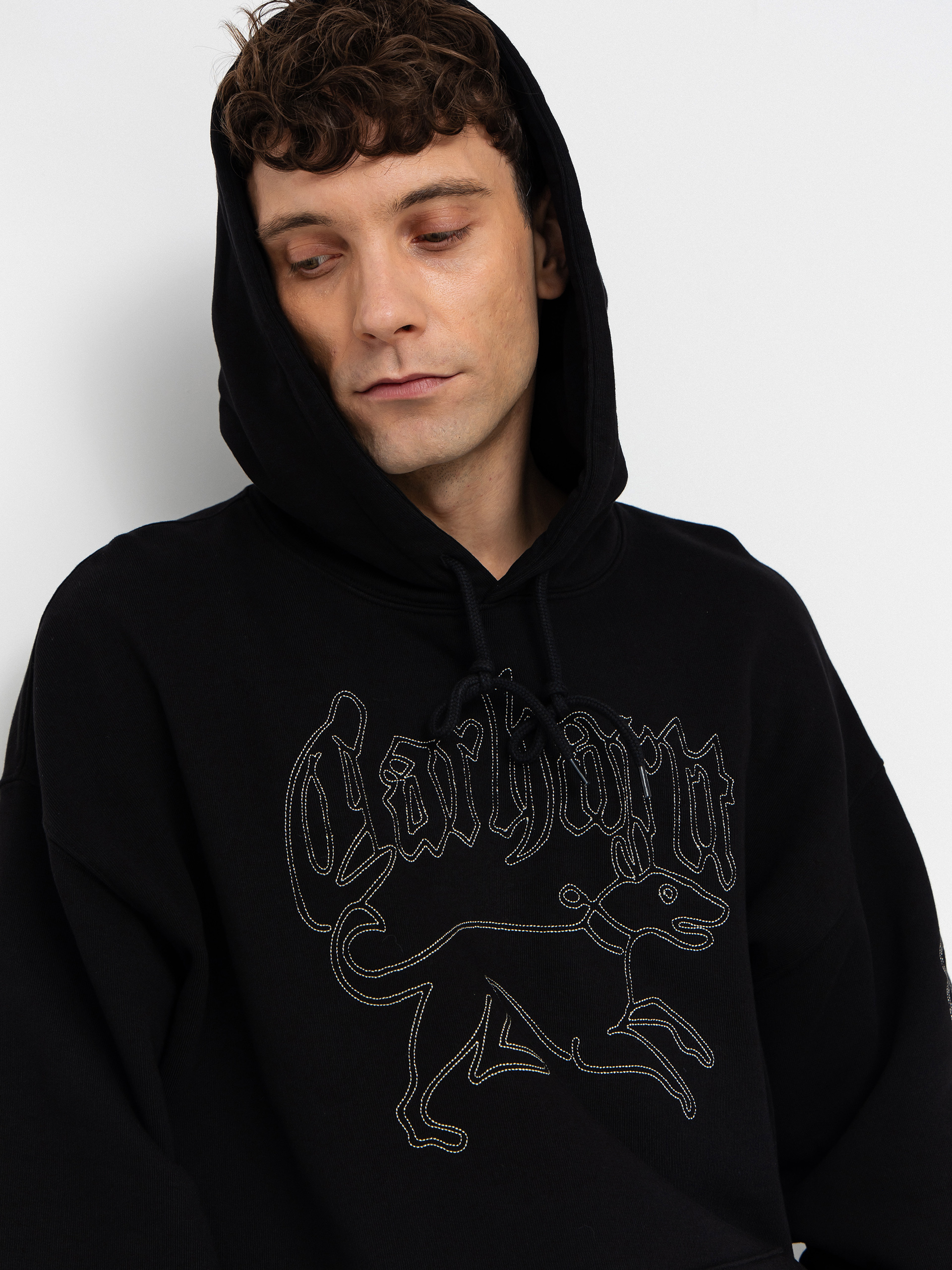 Bluza z kapturem Carhartt WIP Hackwork HD (black/wall)