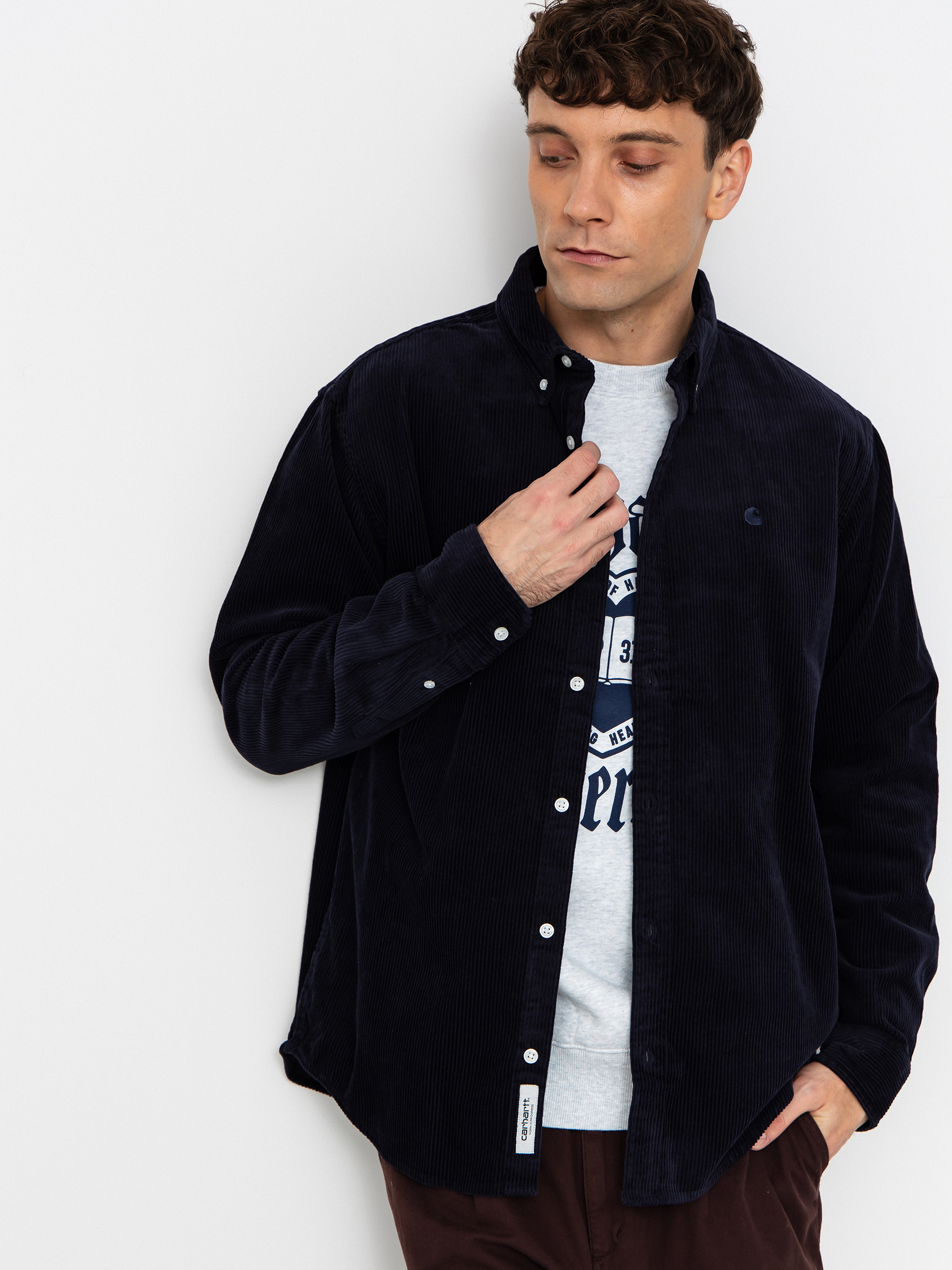 Koszula Carhartt WIP Madison Cord (dark navy/dark navy)
