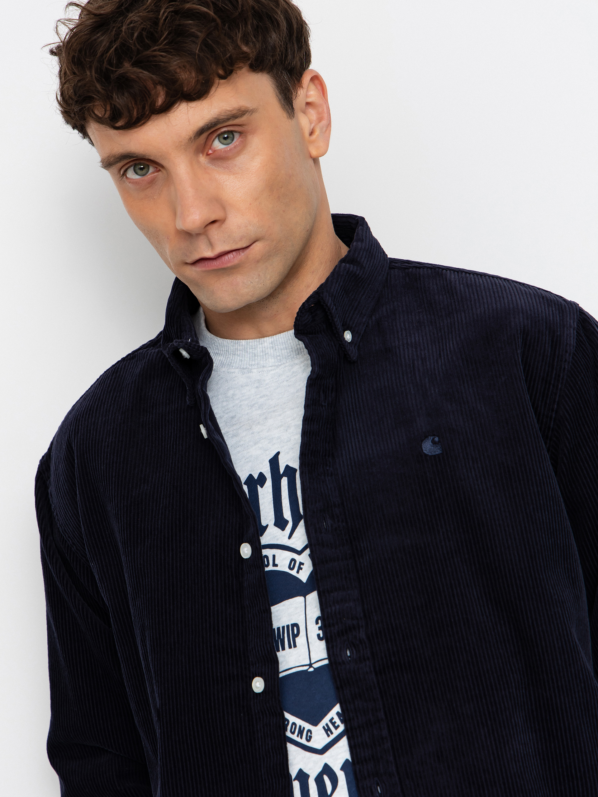 Koszula Carhartt WIP Madison Cord (dark navy/dark navy)