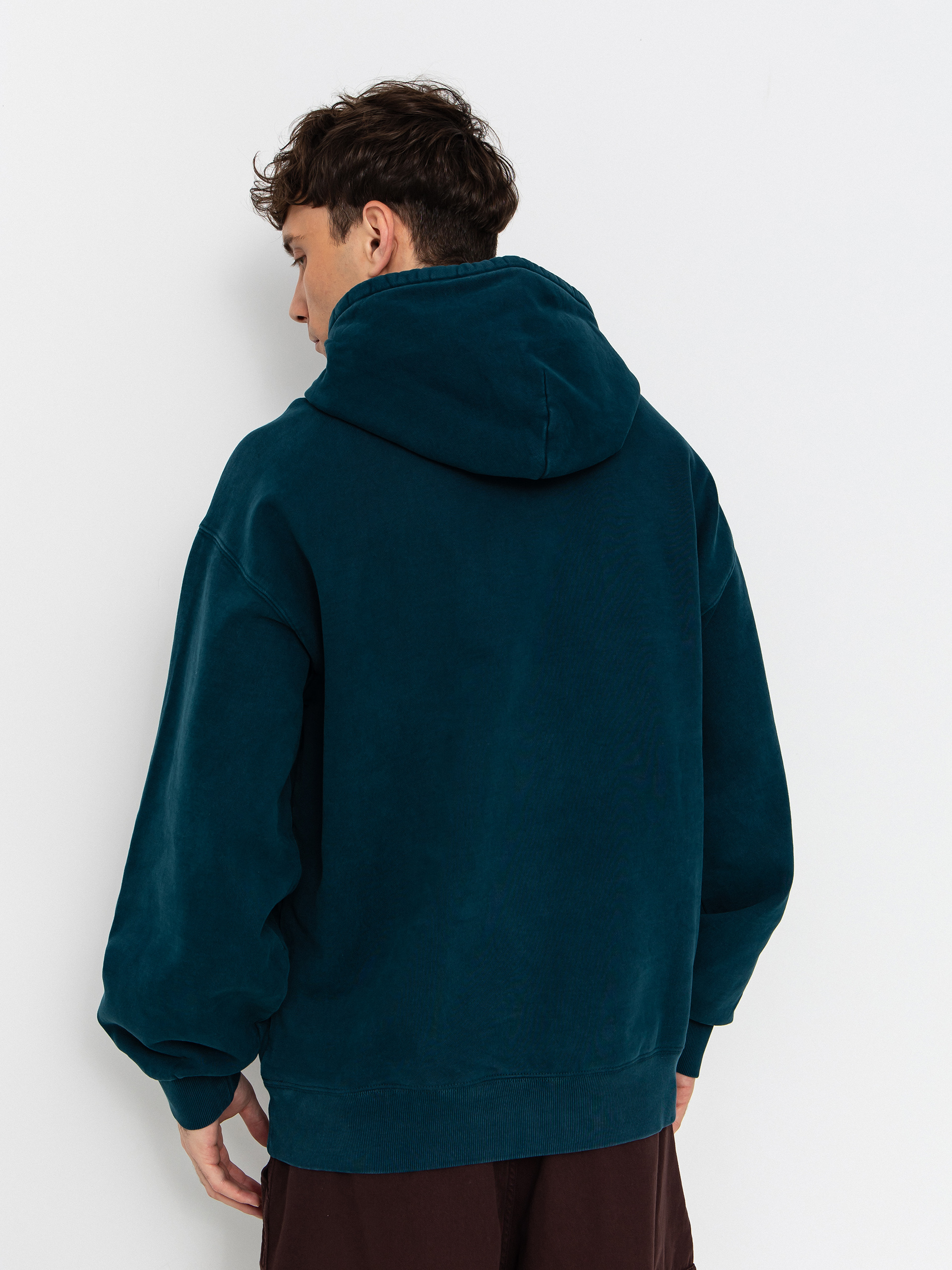 Bluza z kapturem Carhartt WIP Vista HD (deep lagoon/garment dyed)