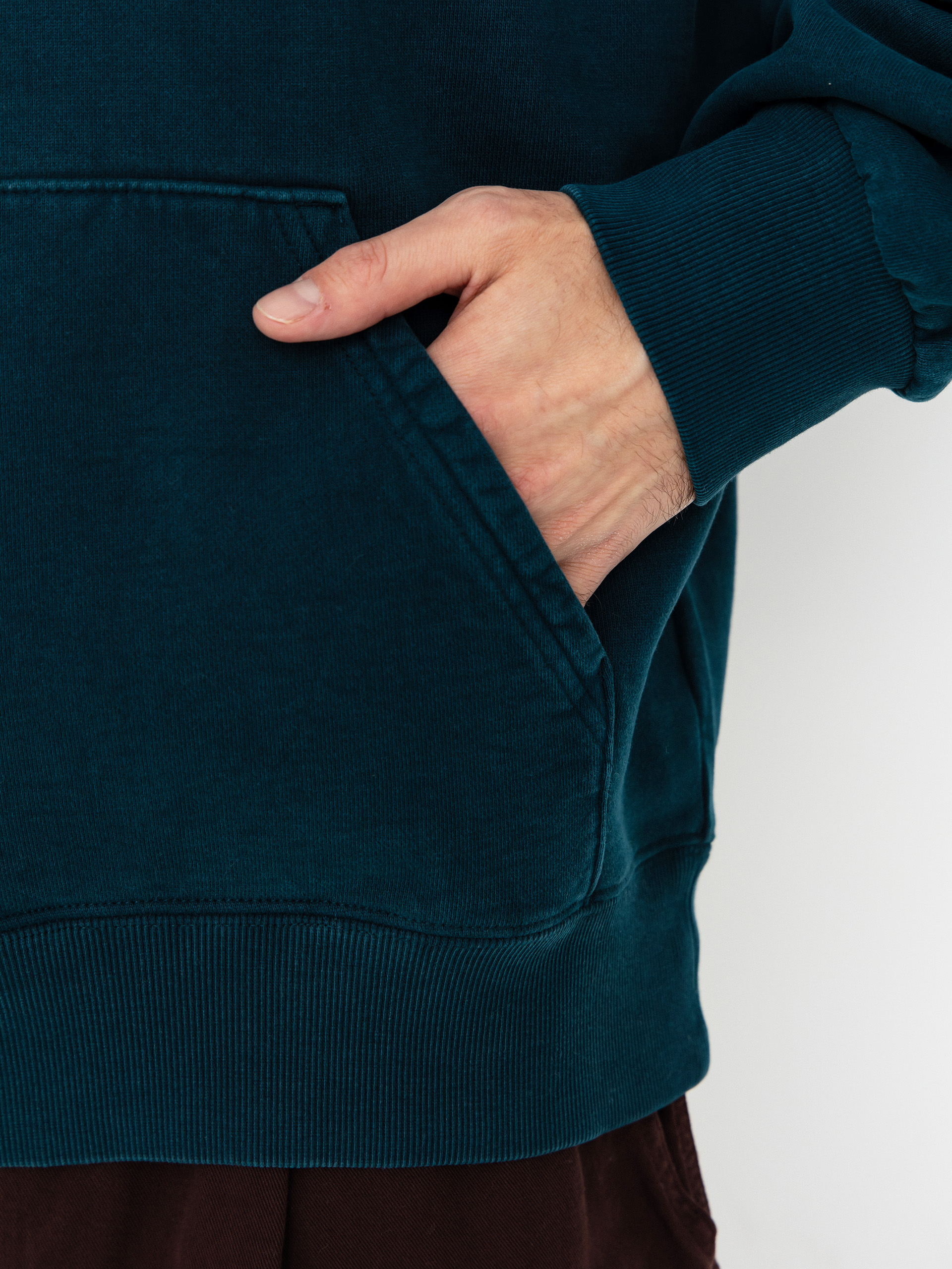 Bluza z kapturem Carhartt WIP Vista HD (deep lagoon/garment dyed)