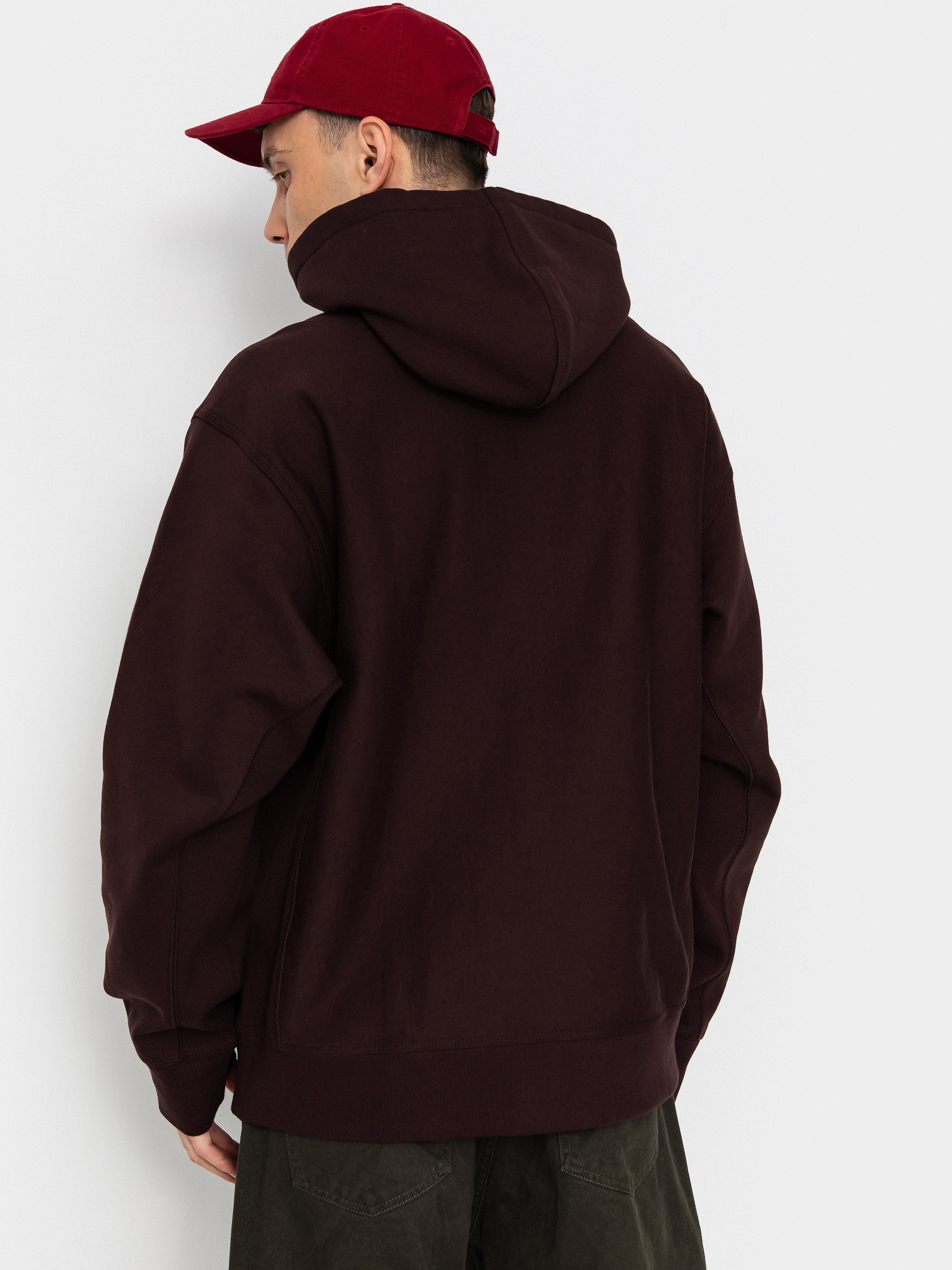 Bluza z kapturem Carhartt WIP American Script HD (palisander)