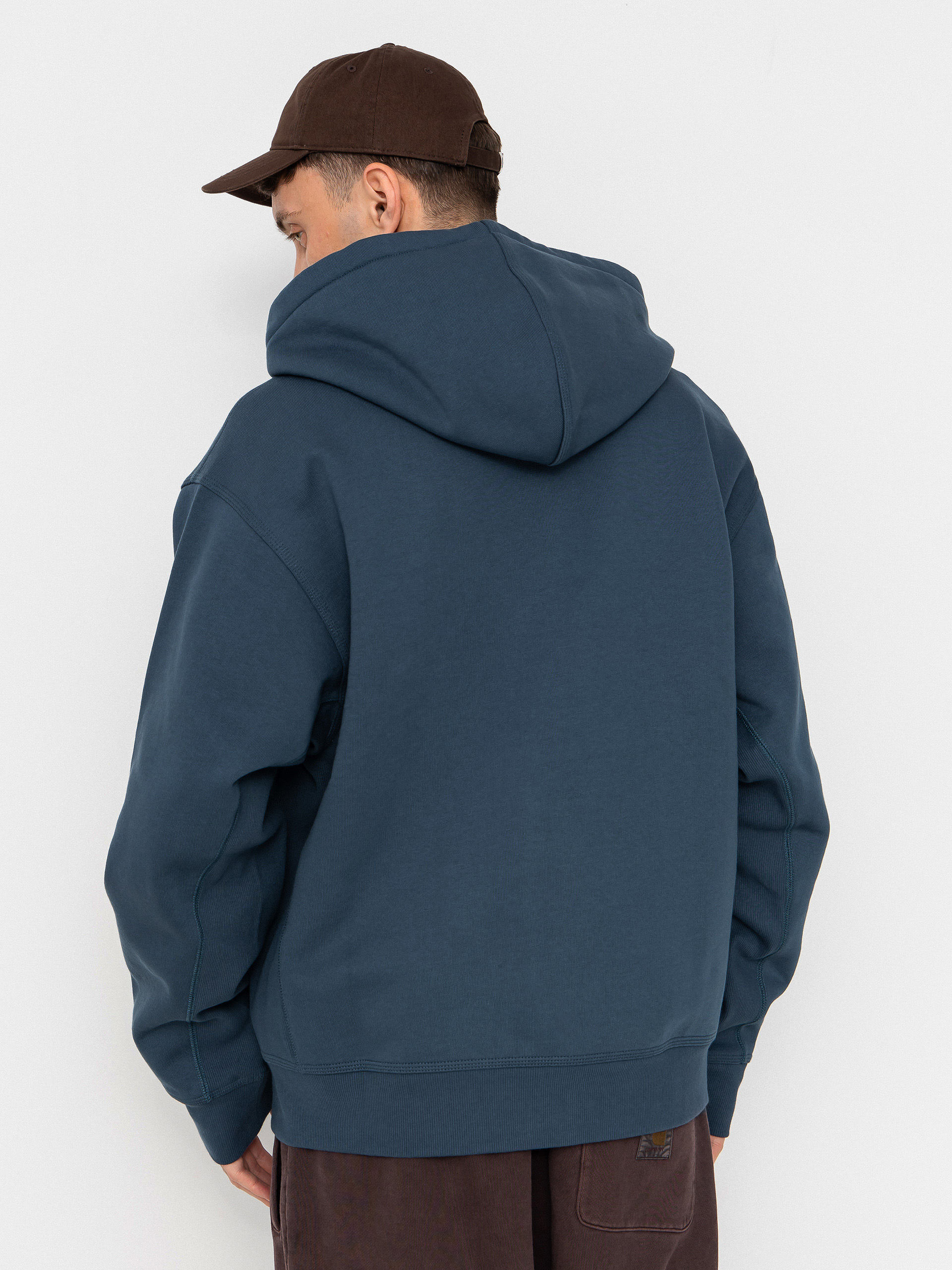 Bluza z kapturem Carhartt WIP American Script ZHD (office blue)