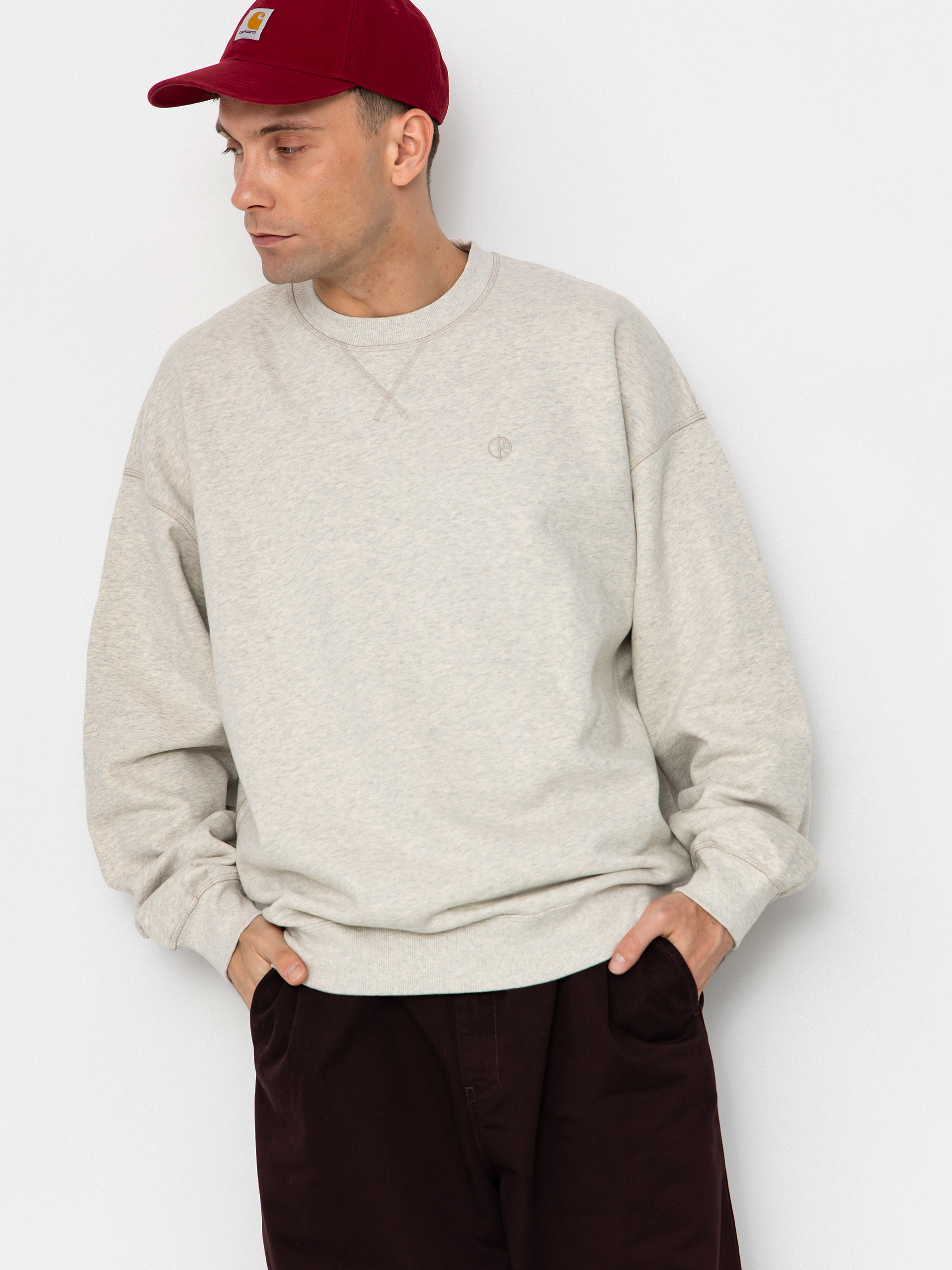 Bluza Polar Skate Frankie Crewneck (ivory grey melange)