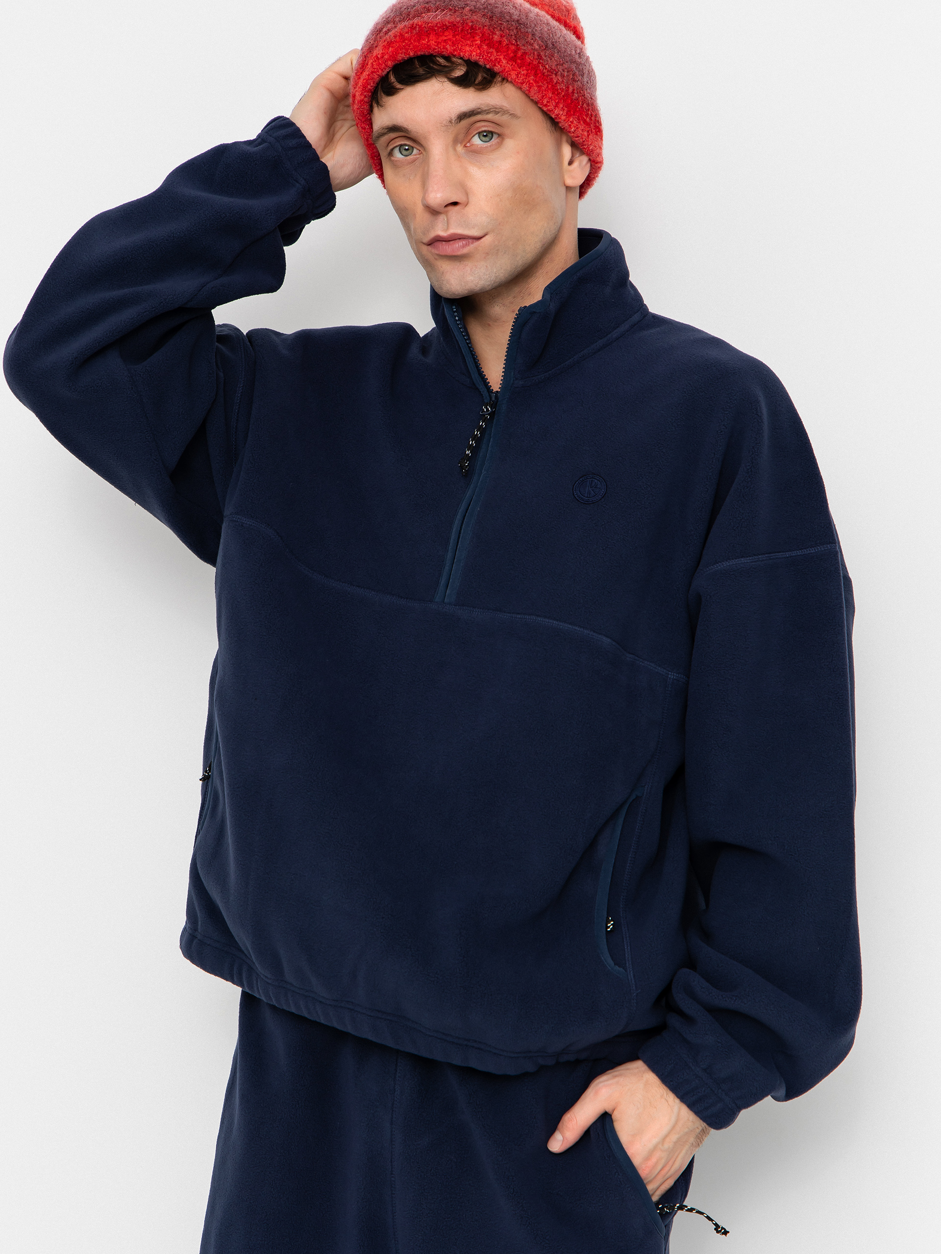 Kardigan Polar Skate Ivan Half Zip (grey blue)