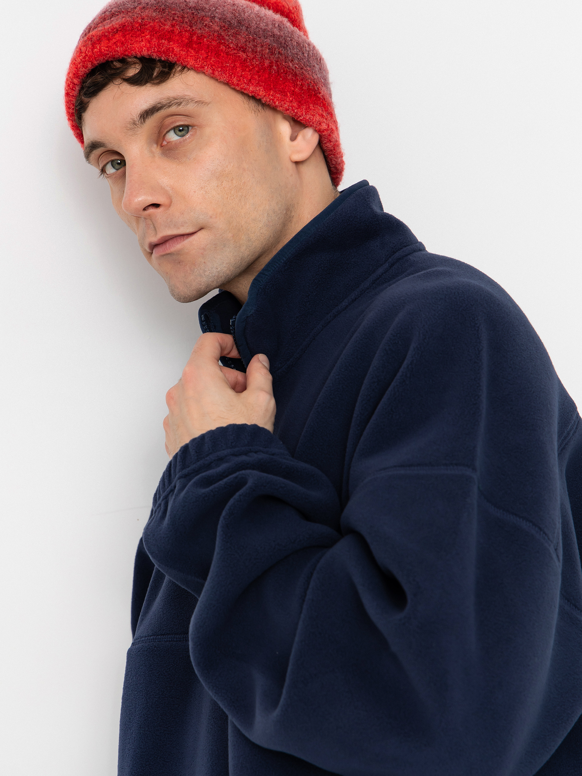 Kardigan Polar Skate Ivan Half Zip (grey blue)