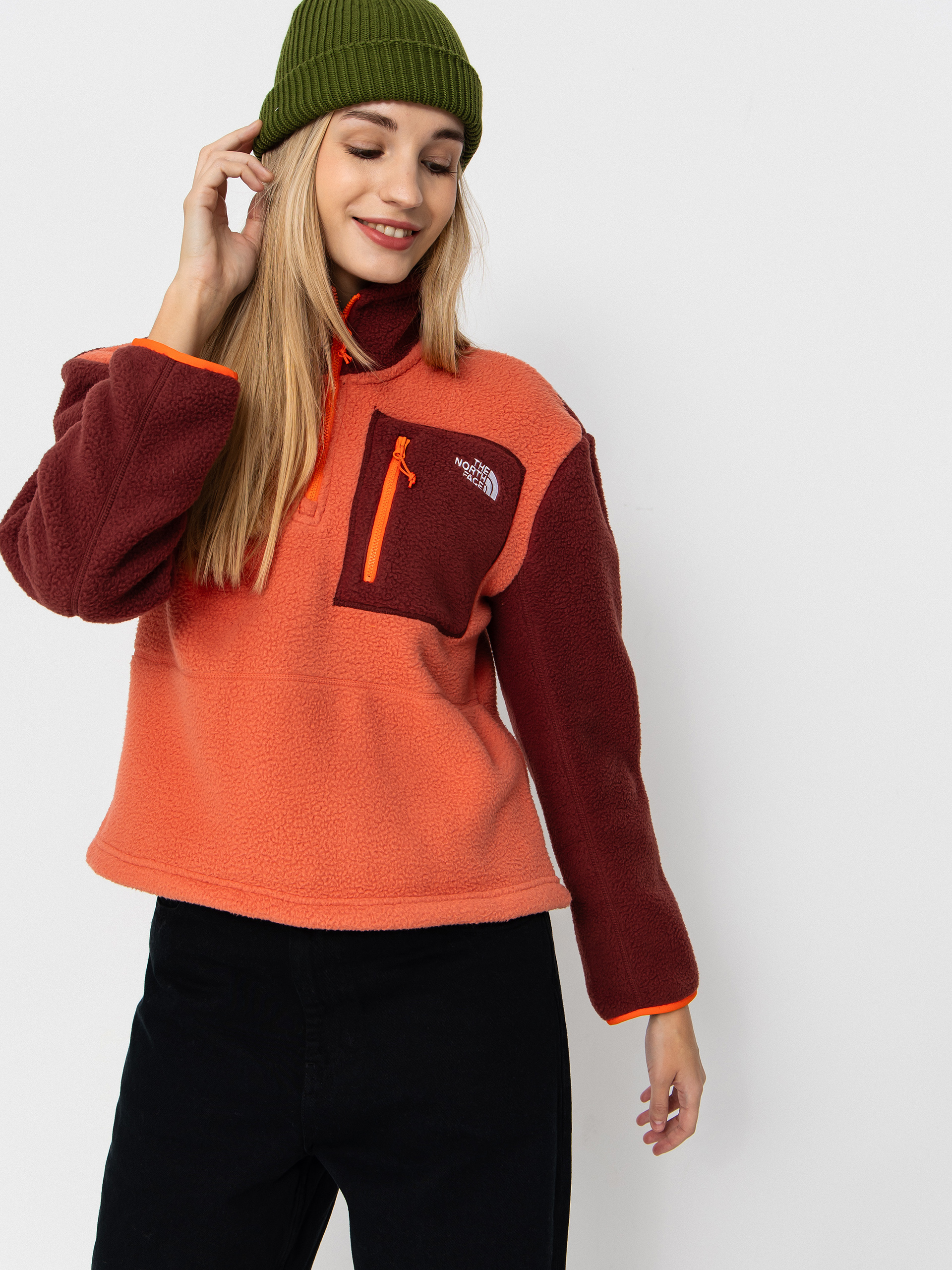 Polar The North Face Yumiori 1/4 Zip - zielony (bark mist/slate