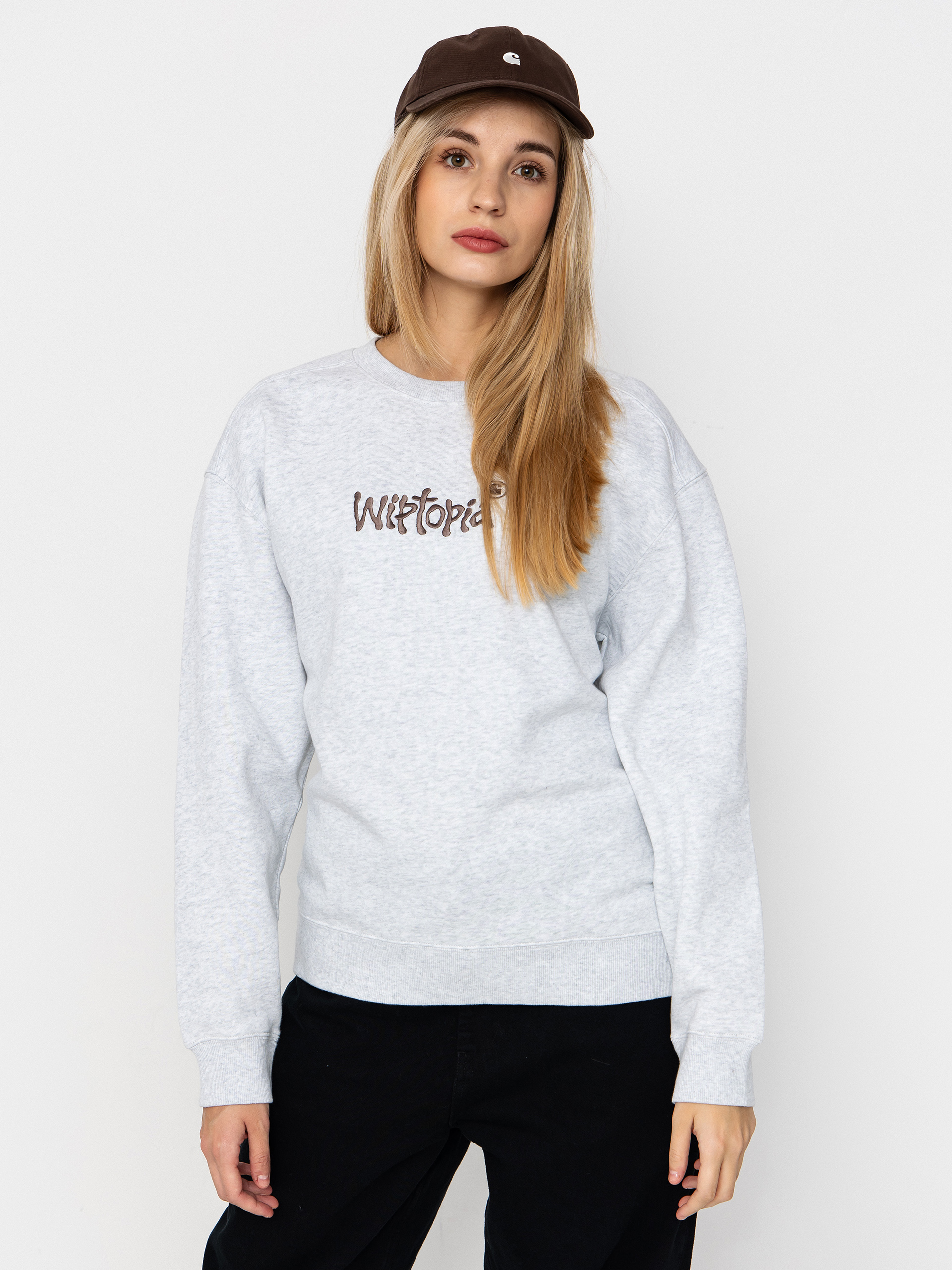 Bluza Carhartt WIP Wiptopia Script Wmn (ash heather/dusky beige)