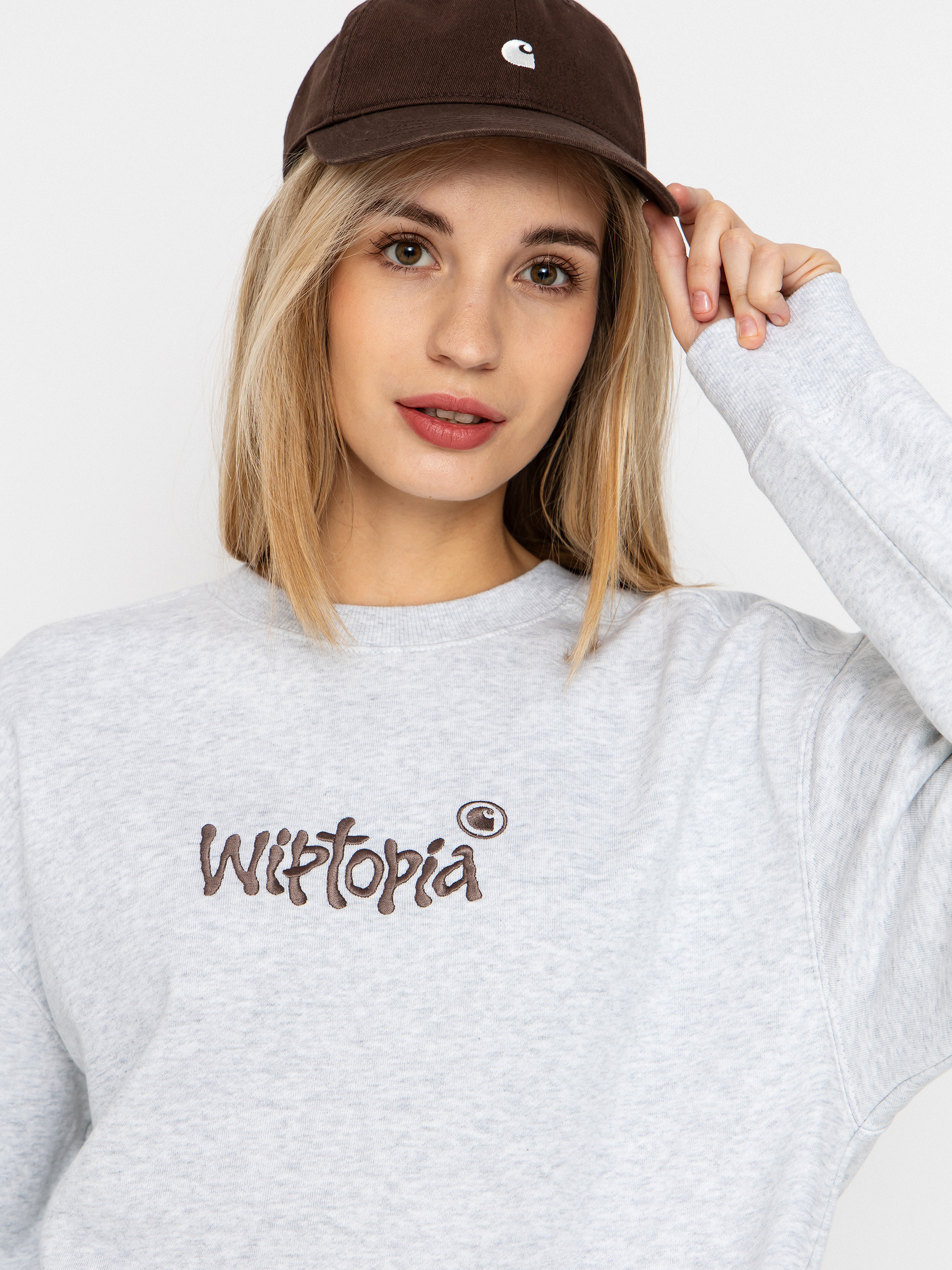 Bluza Carhartt WIP Wiptopia Script Wmn (ash heather/dusky beige)